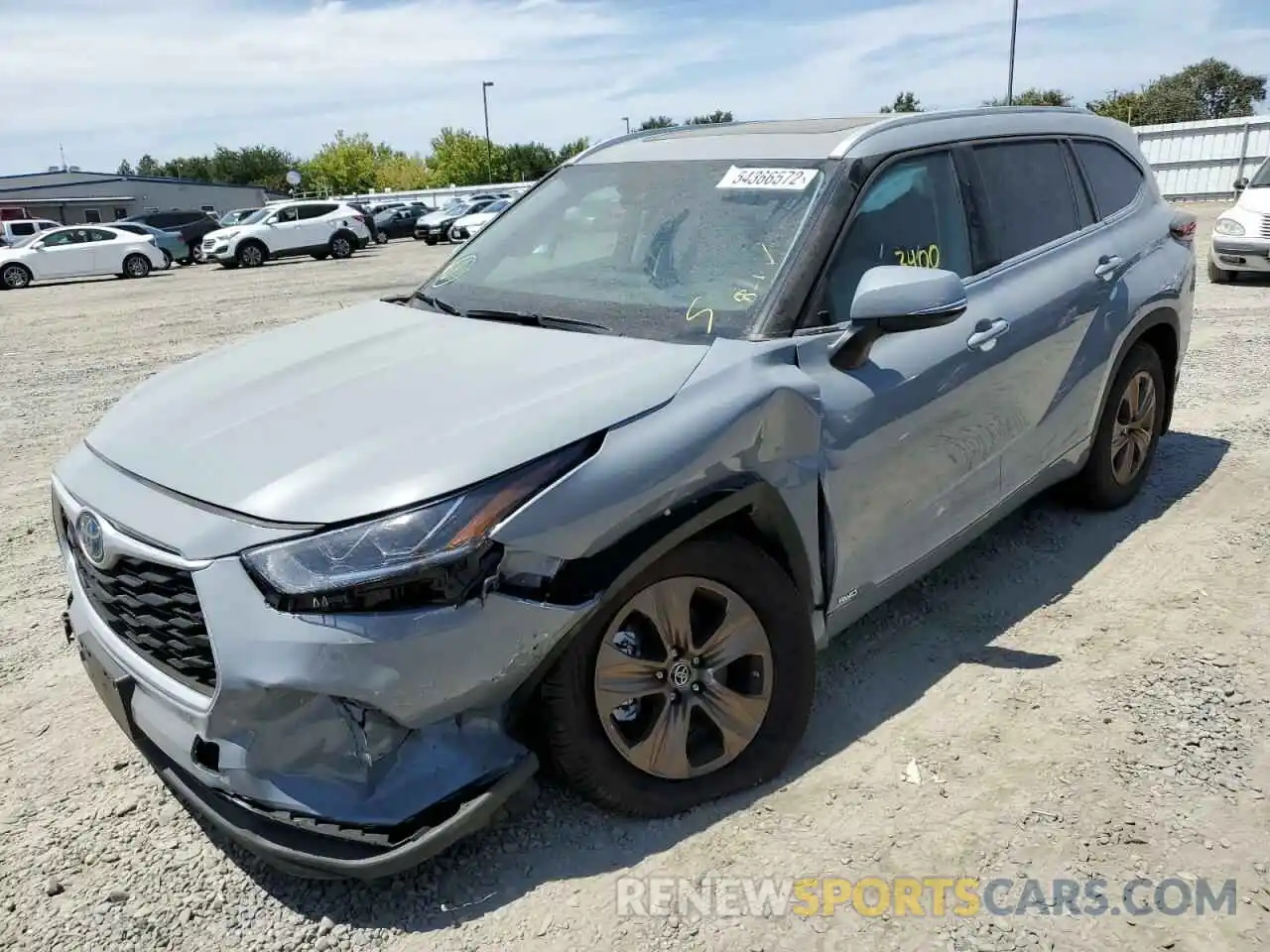 2 Photograph of a damaged car 5TDABRCH0NS546872 TOYOTA HIGHLANDER 2022