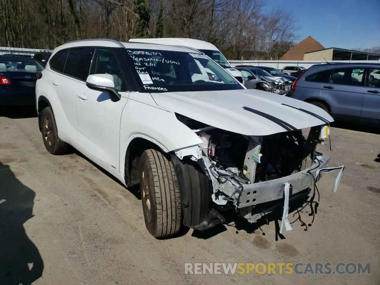 1 Photograph of a damaged car 5TDABRCH1NS543477 TOYOTA HIGHLANDER 2022