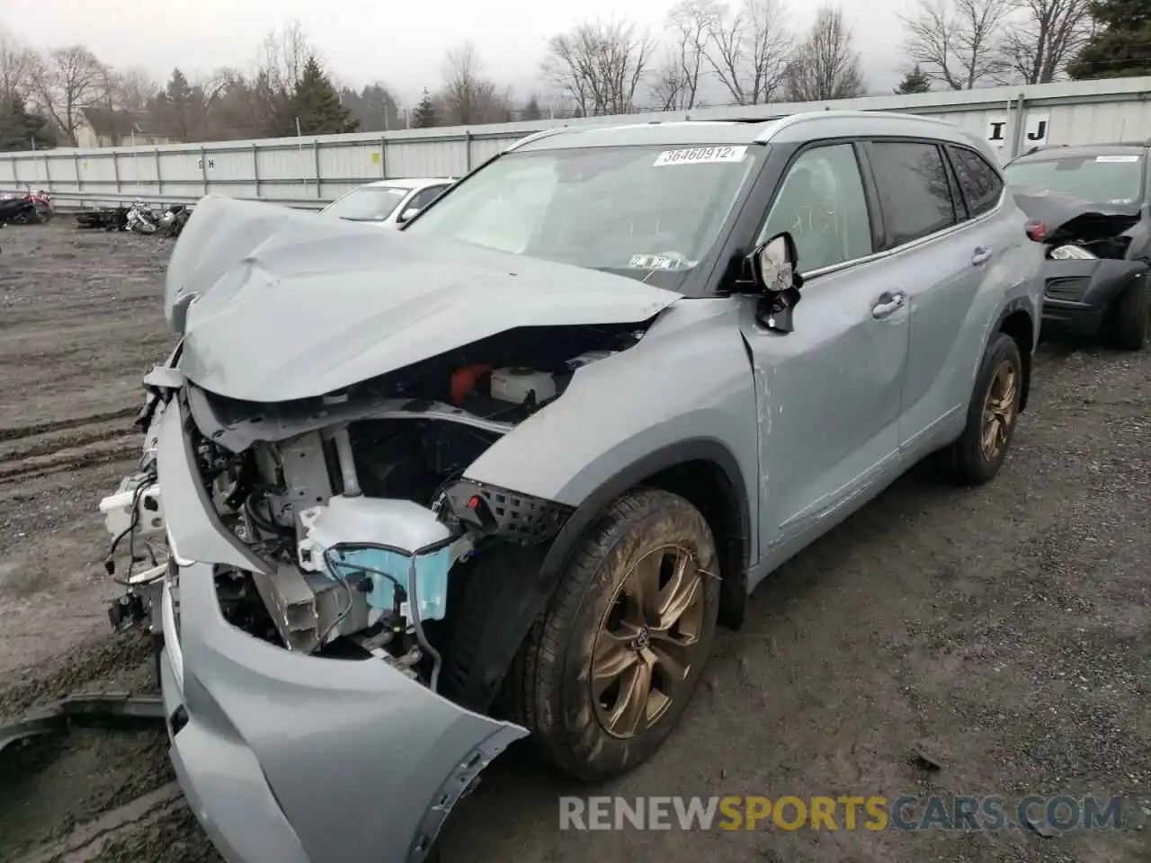 2 Photograph of a damaged car 5TDABRCH5NS539755 TOYOTA HIGHLANDER 2022