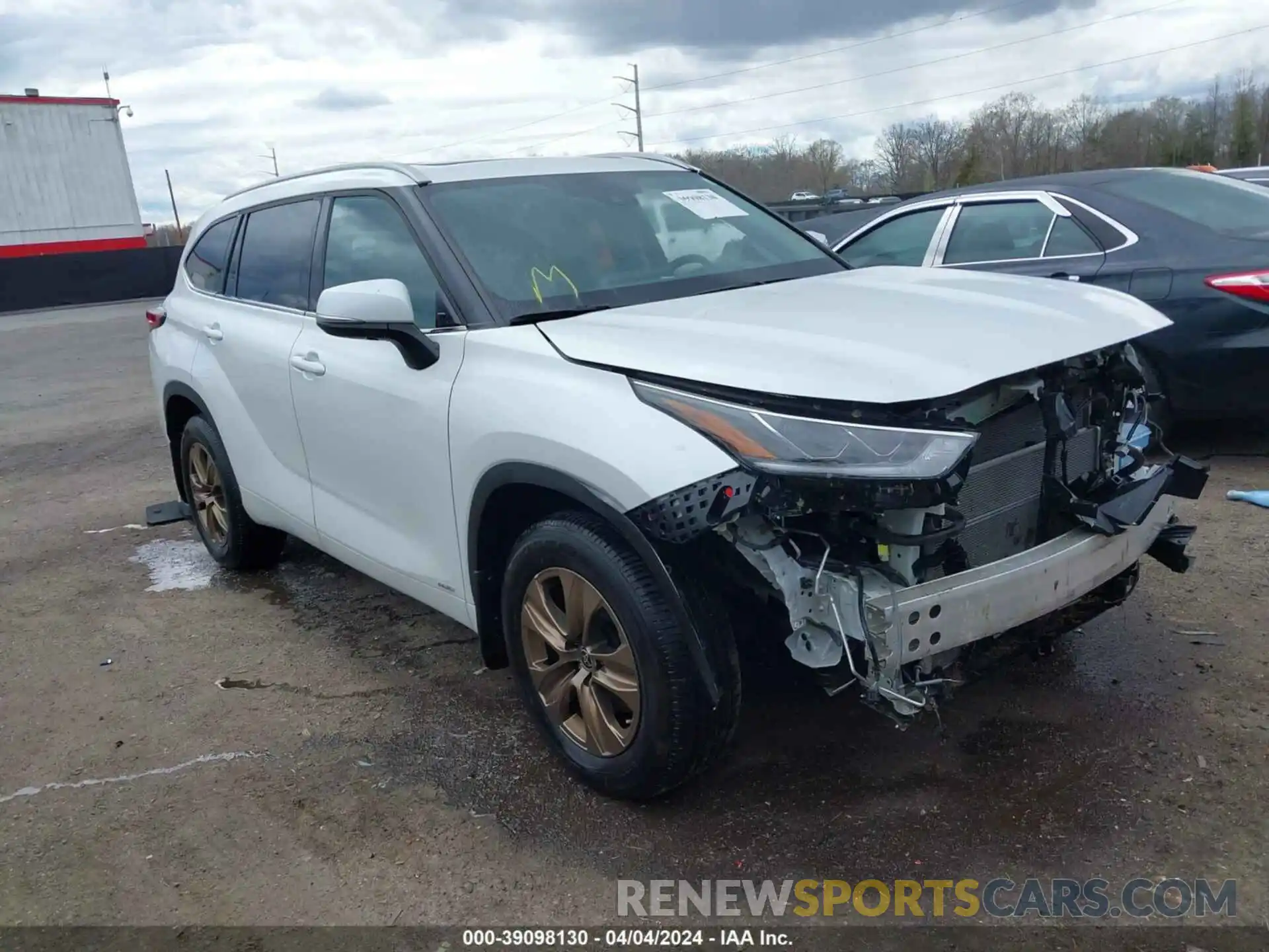 1 Photograph of a damaged car 5TDABRCH6NS539568 TOYOTA HIGHLANDER 2022