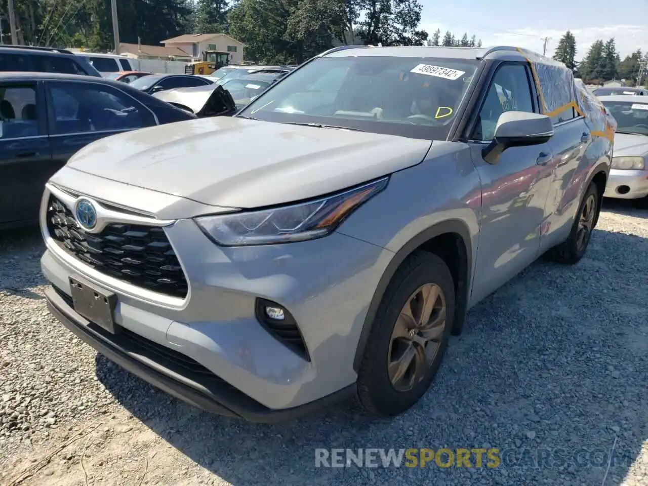 2 Photograph of a damaged car 5TDABRCH8NS545033 TOYOTA HIGHLANDER 2022