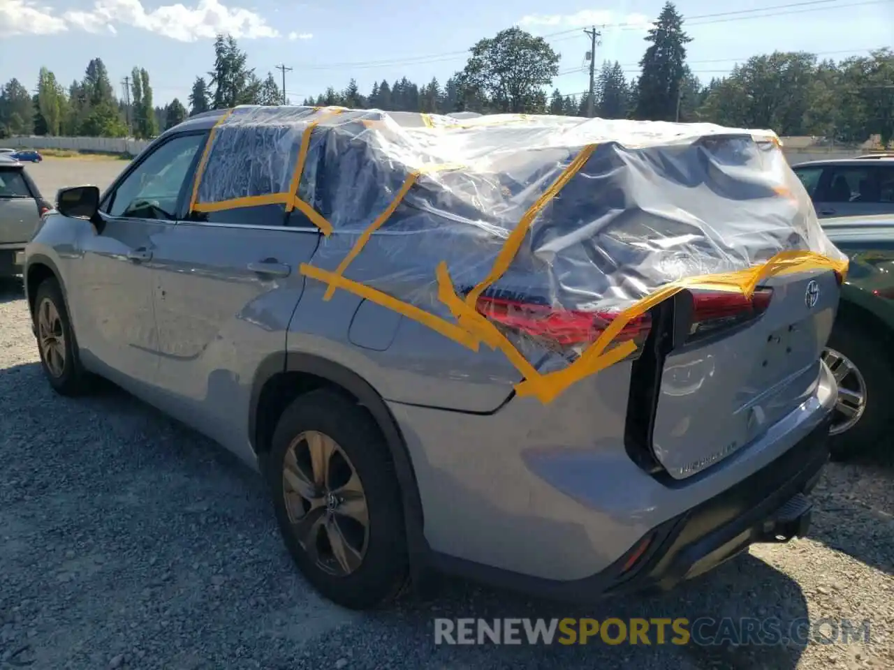 3 Photograph of a damaged car 5TDABRCH8NS545033 TOYOTA HIGHLANDER 2022