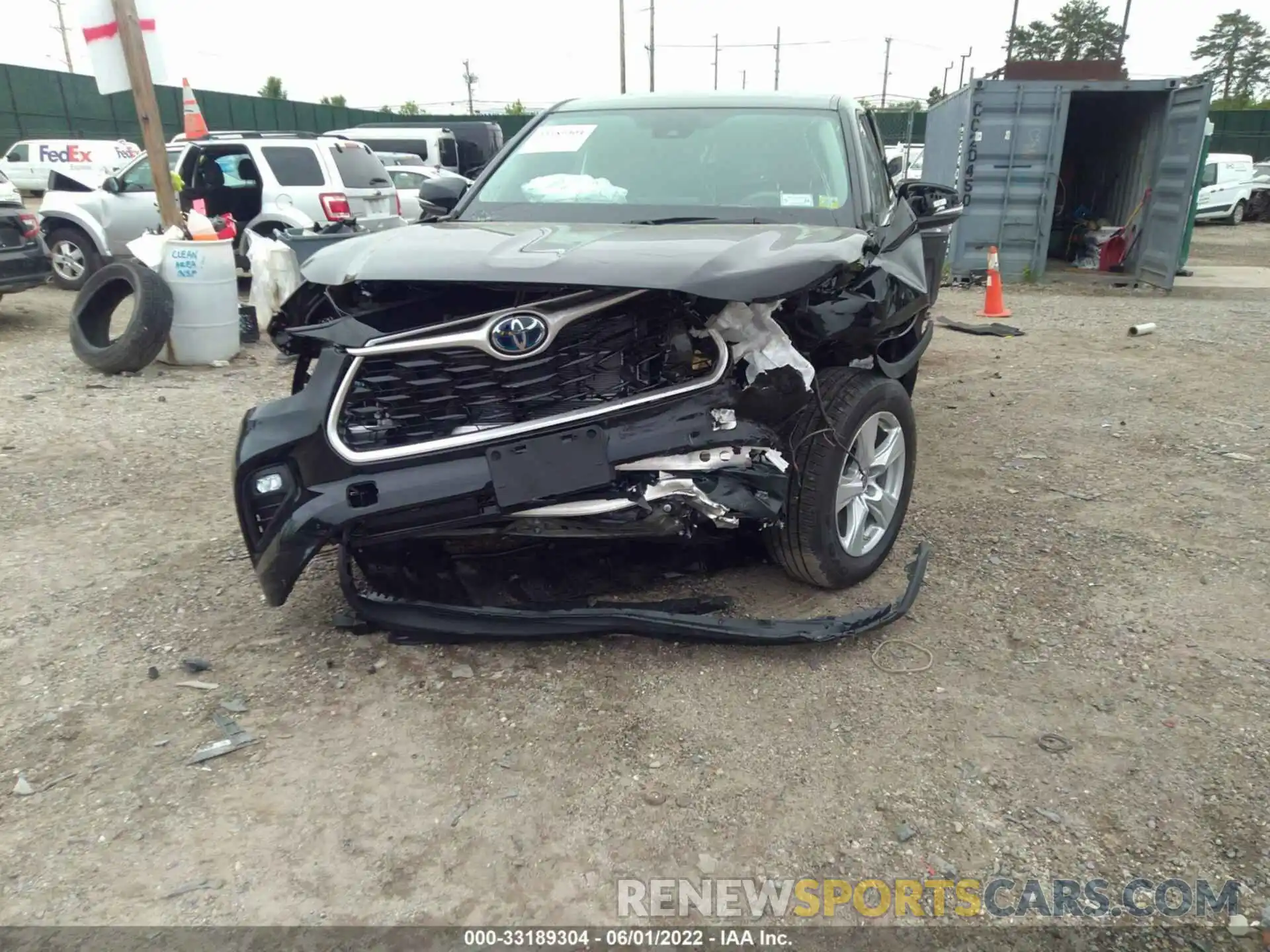 6 Photograph of a damaged car 5TDBBRCH0NS553583 TOYOTA HIGHLANDER 2022