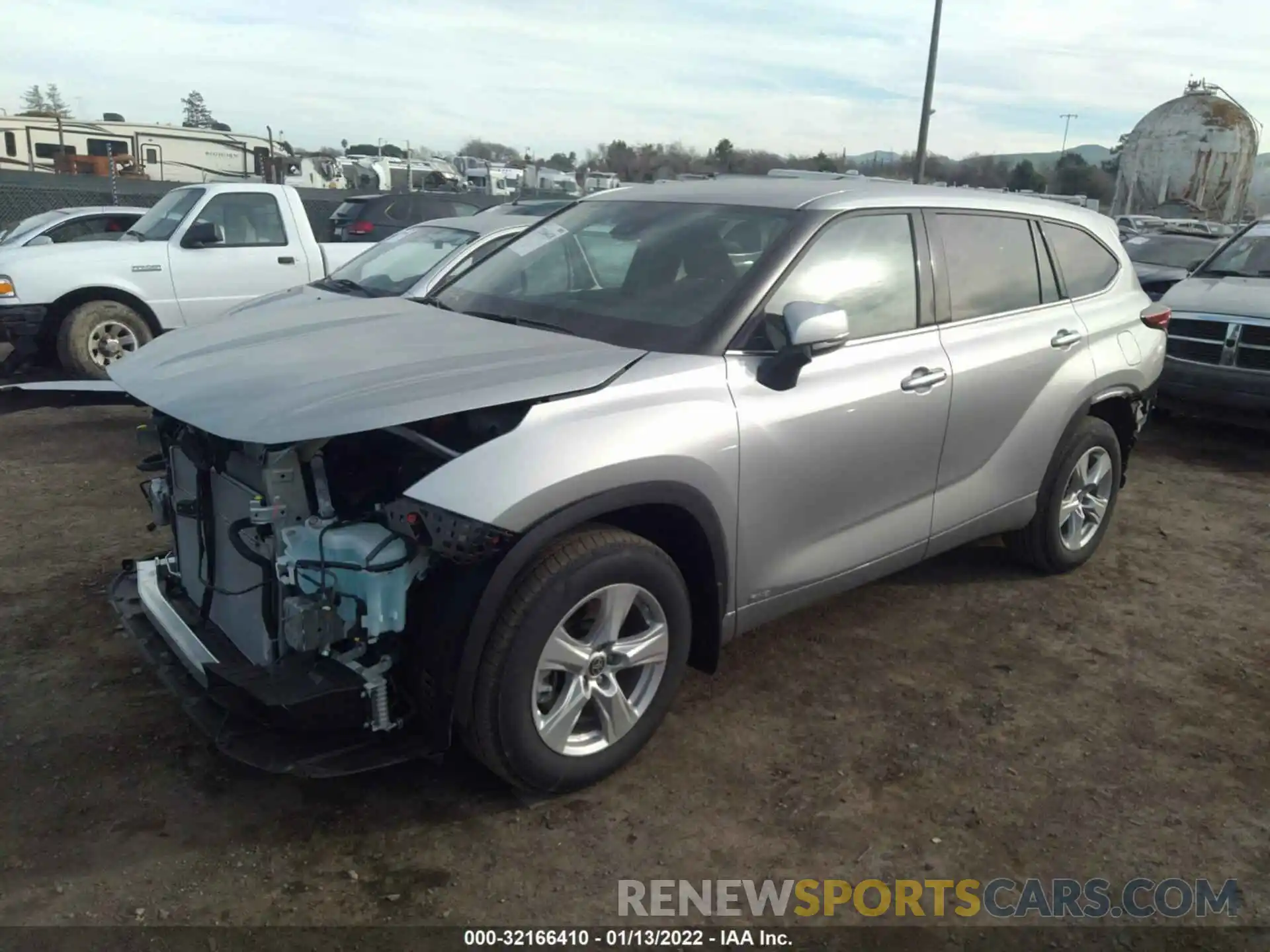 2 Photograph of a damaged car 5TDBBRCH4NS542361 TOYOTA HIGHLANDER 2022