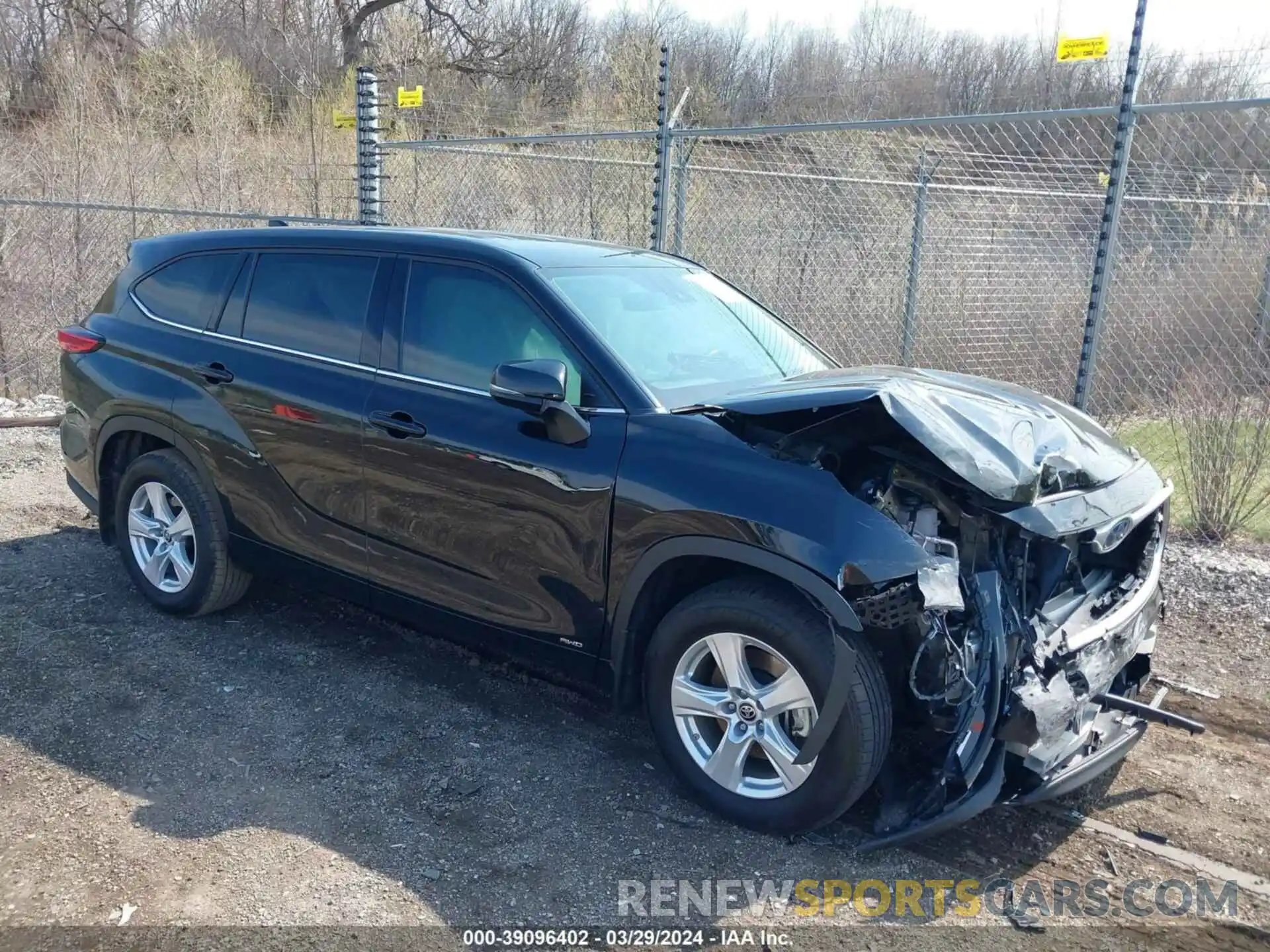 1 Photograph of a damaged car 5TDBBRCH7NS103994 TOYOTA HIGHLANDER 2022