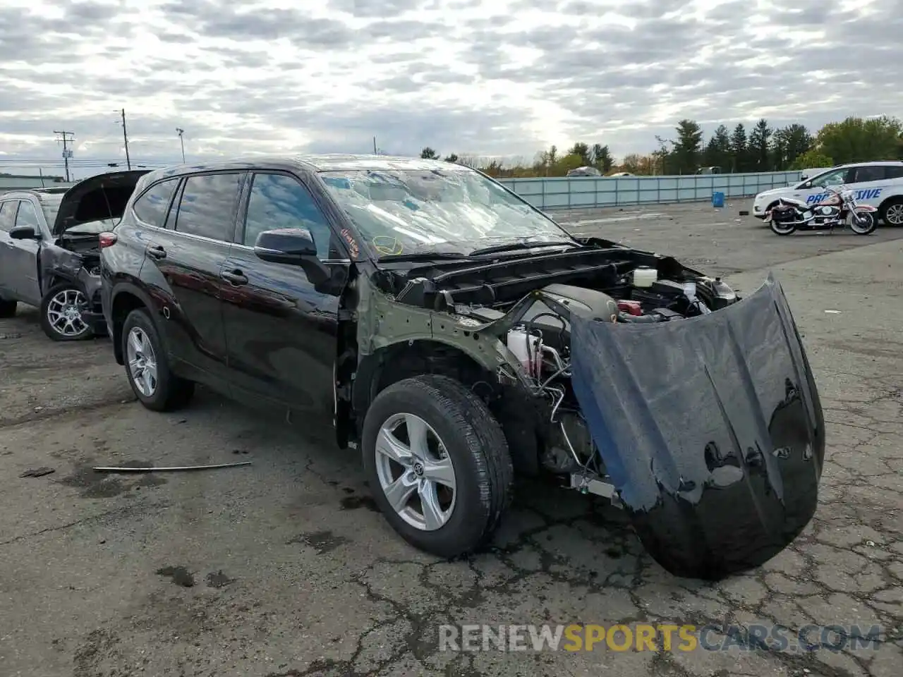 1 Photograph of a damaged car 5TDBZRBH0NS187931 TOYOTA HIGHLANDER 2022