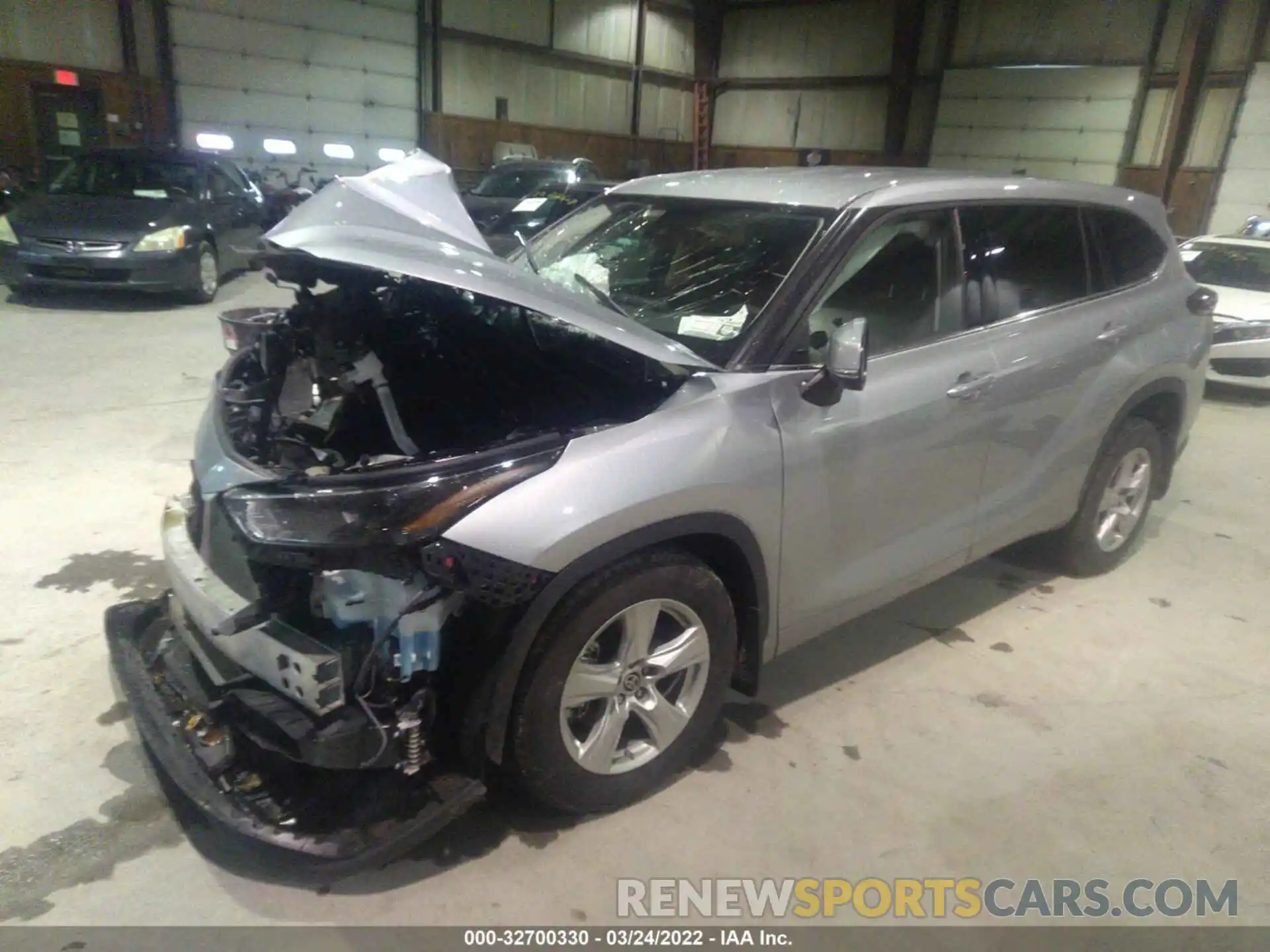 2 Photograph of a damaged car 5TDBZRBH3NS166149 TOYOTA HIGHLANDER 2022