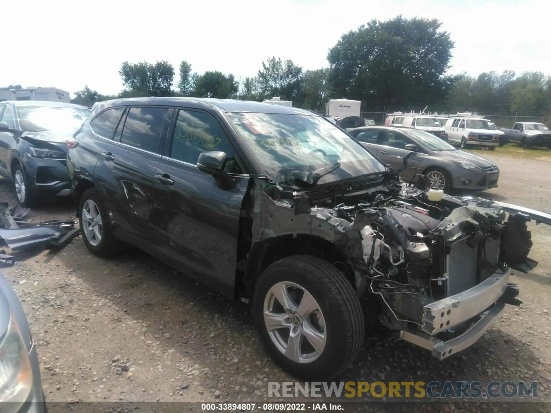 1 Photograph of a damaged car 5TDBZRBH3NS205371 TOYOTA HIGHLANDER 2022