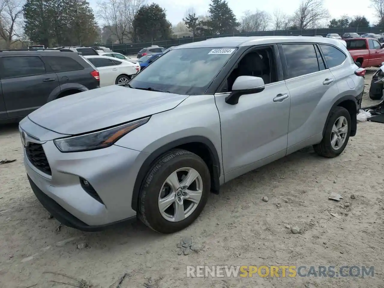 1 Photograph of a damaged car 5TDBZRBH4NS217979 TOYOTA HIGHLANDER 2022