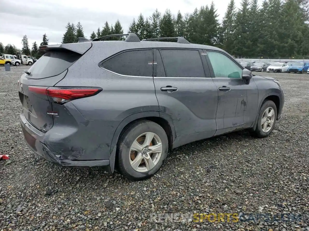 3 Photograph of a damaged car 5TDBZRBH5NS596720 TOYOTA HIGHLANDER 2022