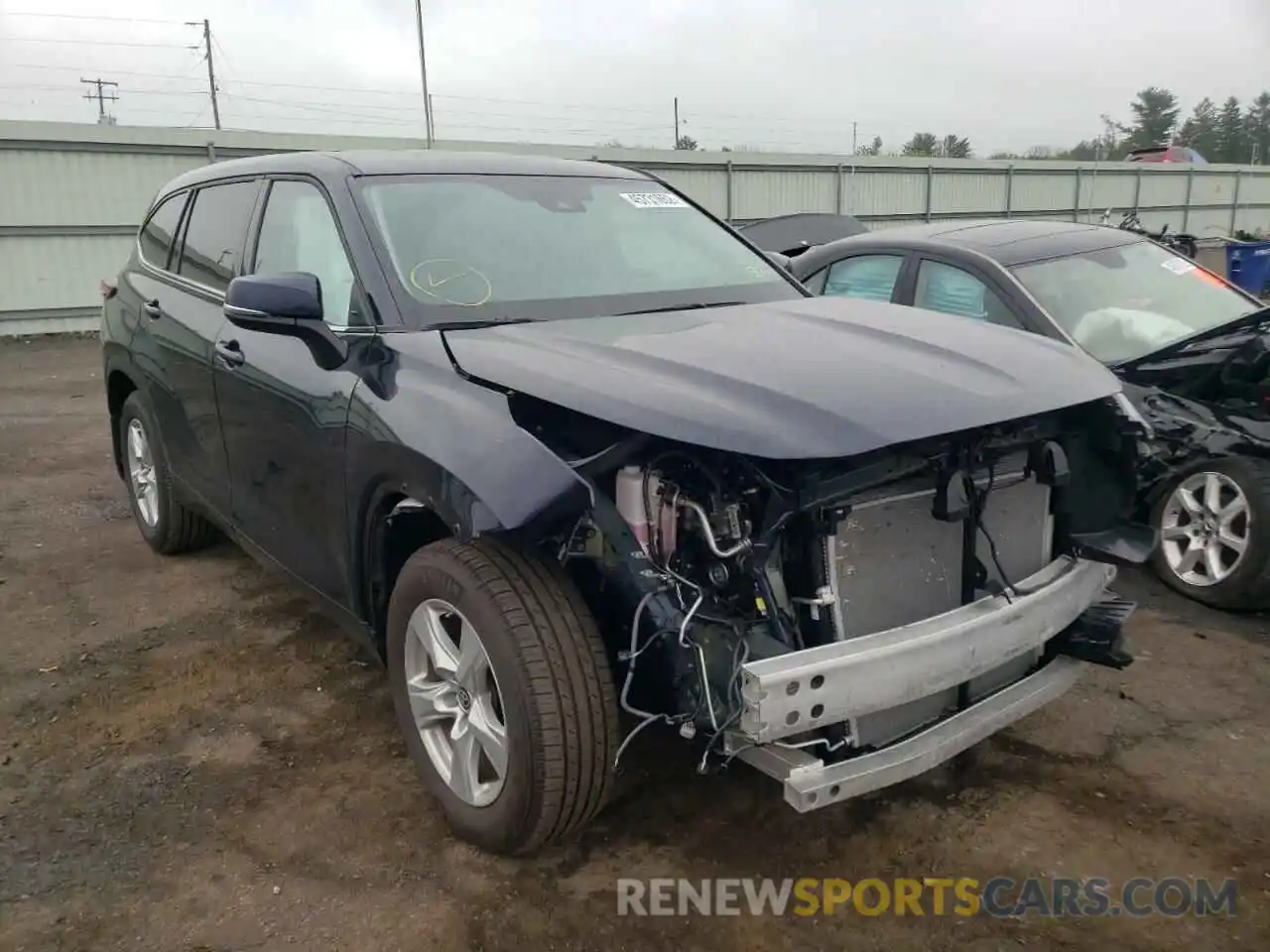 1 Photograph of a damaged car 5TDBZRBH7NS176165 TOYOTA HIGHLANDER 2022