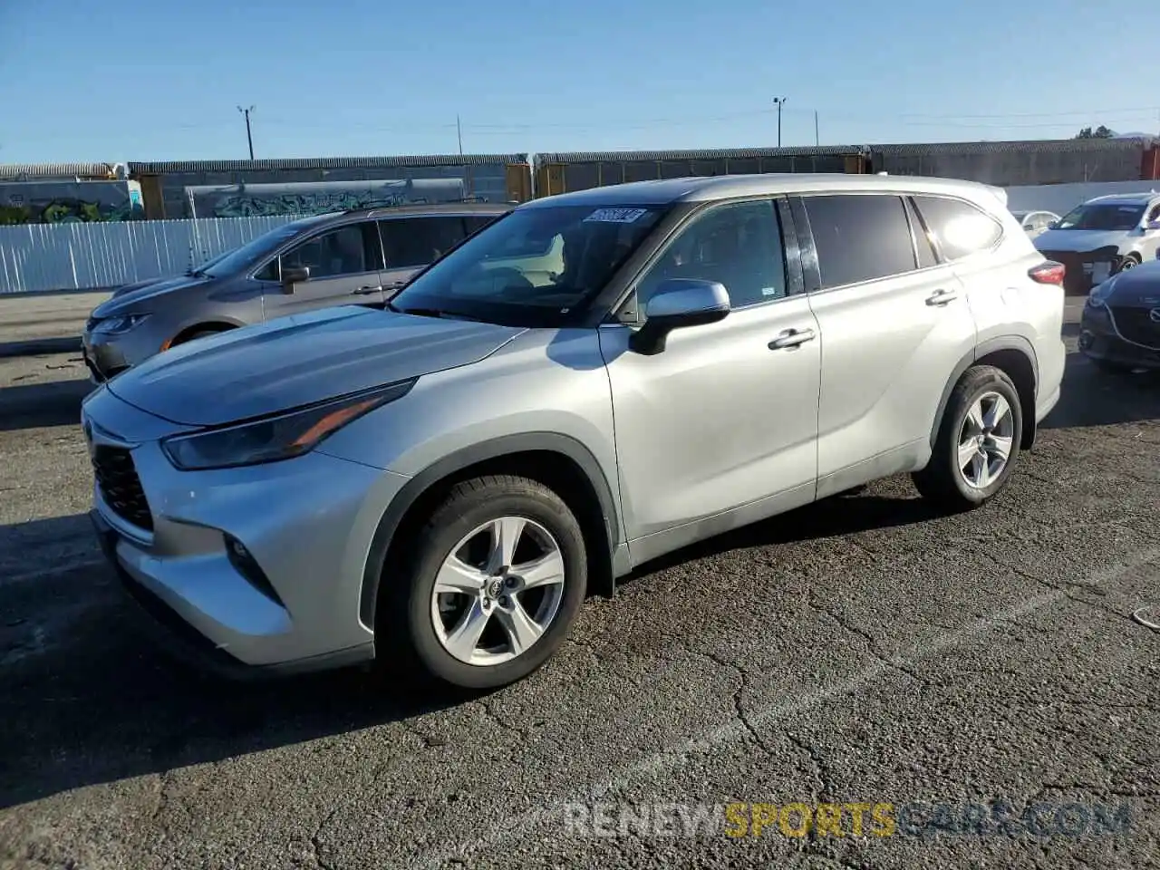 1 Photograph of a damaged car 5TDBZRBH8NS569916 TOYOTA HIGHLANDER 2022