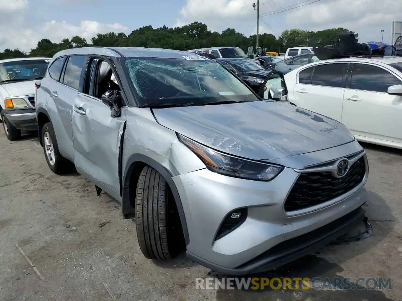 1 Photograph of a damaged car 5TDBZRBH9NS177141 TOYOTA HIGHLANDER 2022