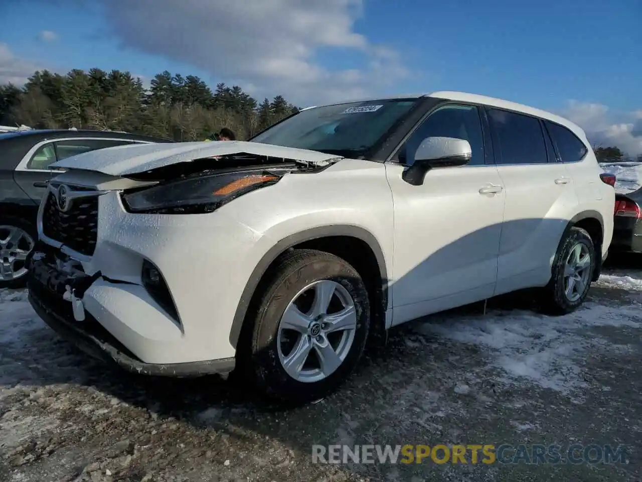 1 Photograph of a damaged car 5TDBZRBH9NS568564 TOYOTA HIGHLANDER 2022