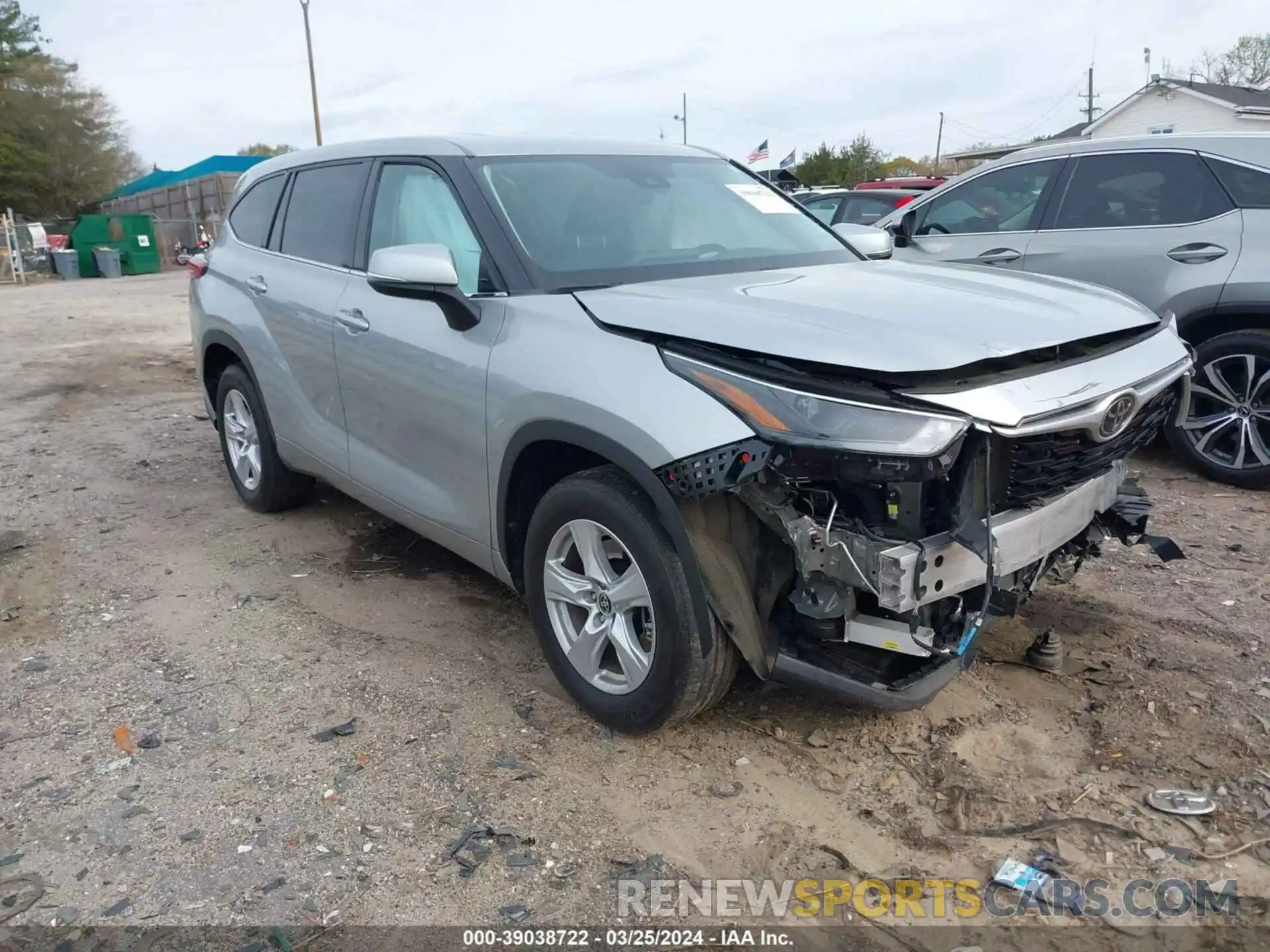 1 Photograph of a damaged car 5TDCZRAH0NS097622 TOYOTA HIGHLANDER 2022