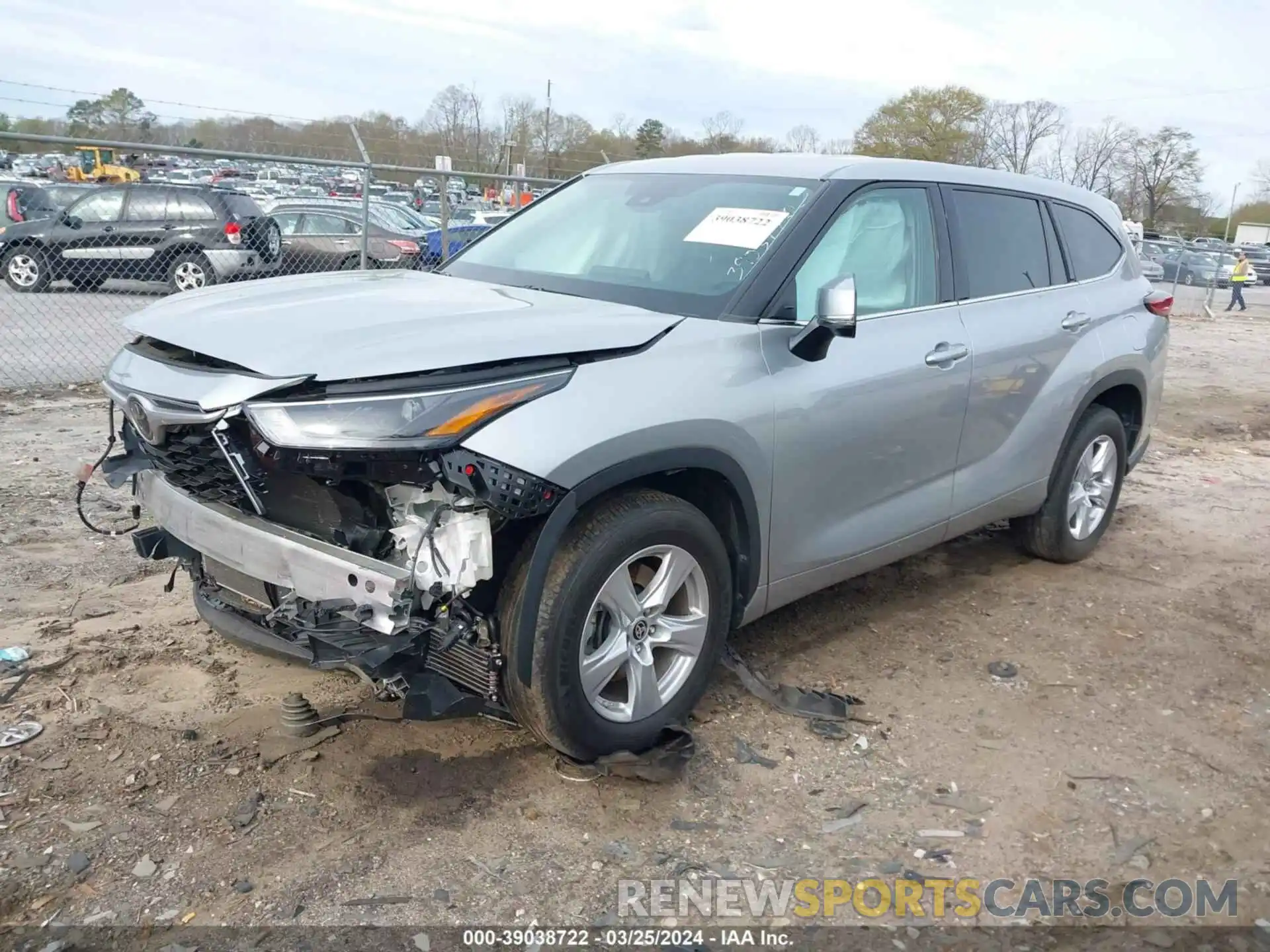 2 Photograph of a damaged car 5TDCZRAH0NS097622 TOYOTA HIGHLANDER 2022