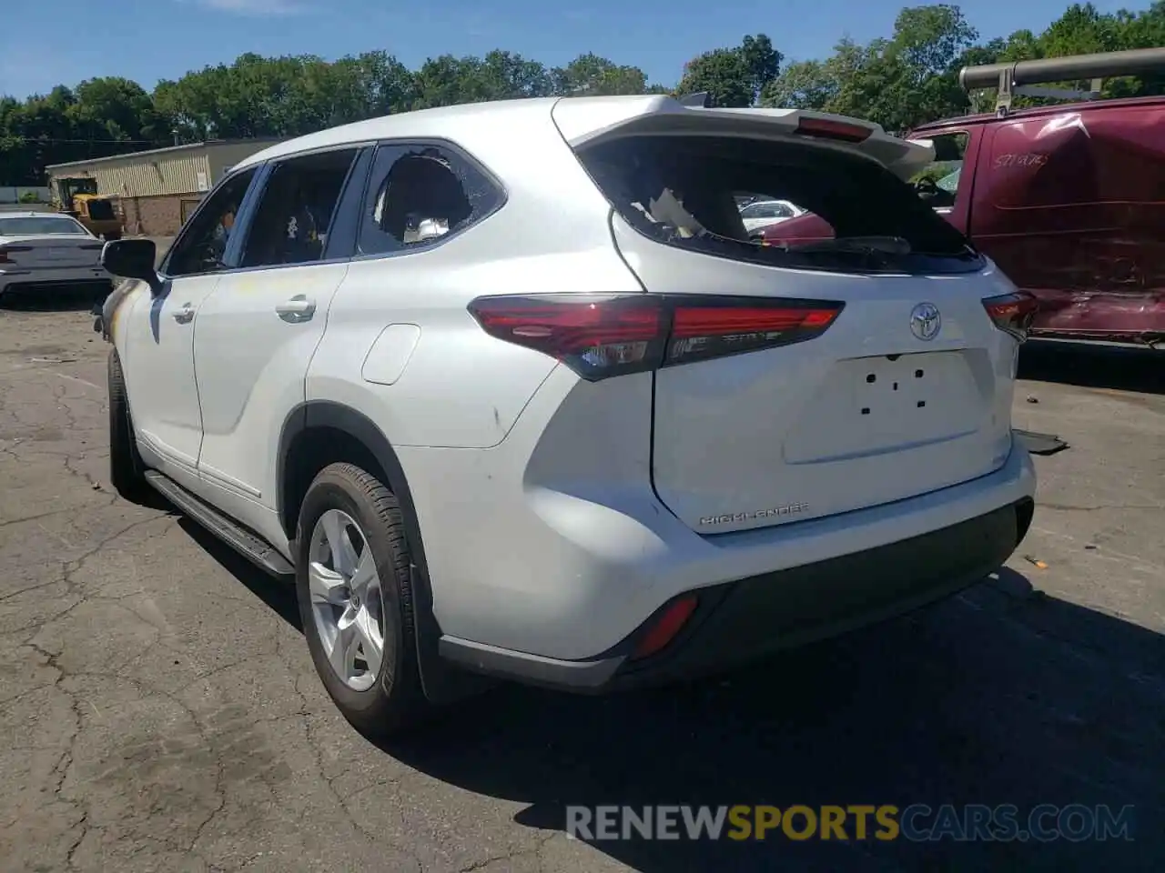 3 Photograph of a damaged car 5TDCZRBH1NS224912 TOYOTA HIGHLANDER 2022