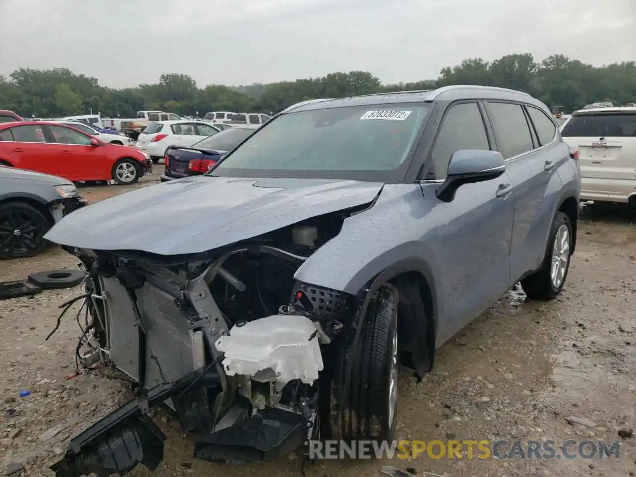 2 Photograph of a damaged car 5TDDZRBH1NS217740 TOYOTA HIGHLANDER 2022