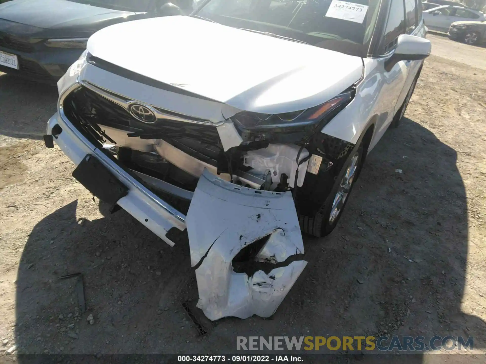 6 Photograph of a damaged car 5TDDZRBH2NS586283 TOYOTA HIGHLANDER 2022