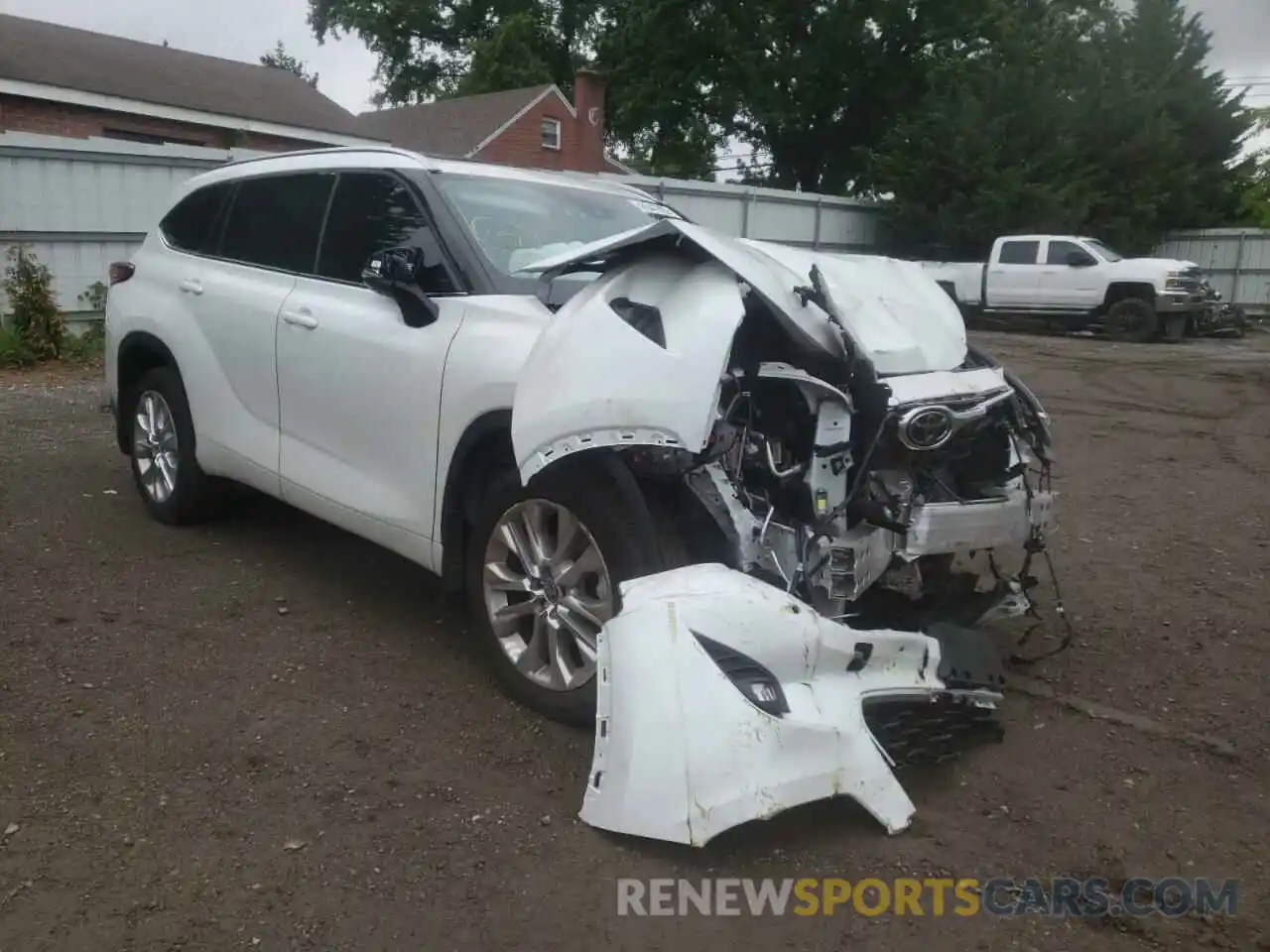 1 Photograph of a damaged car 5TDDZRBH7NS164543 TOYOTA HIGHLANDER 2022