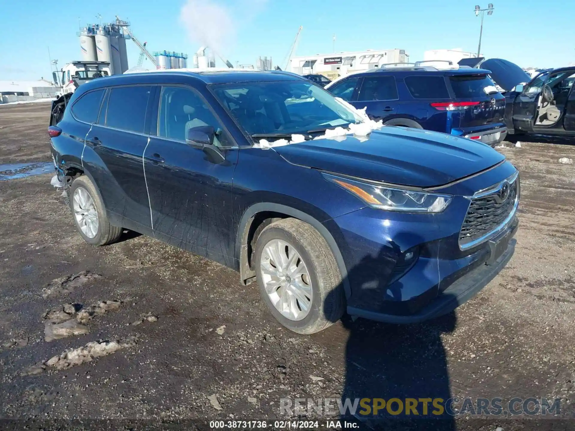 1 Photograph of a damaged car 5TDDZRBH7NS176028 TOYOTA HIGHLANDER 2022