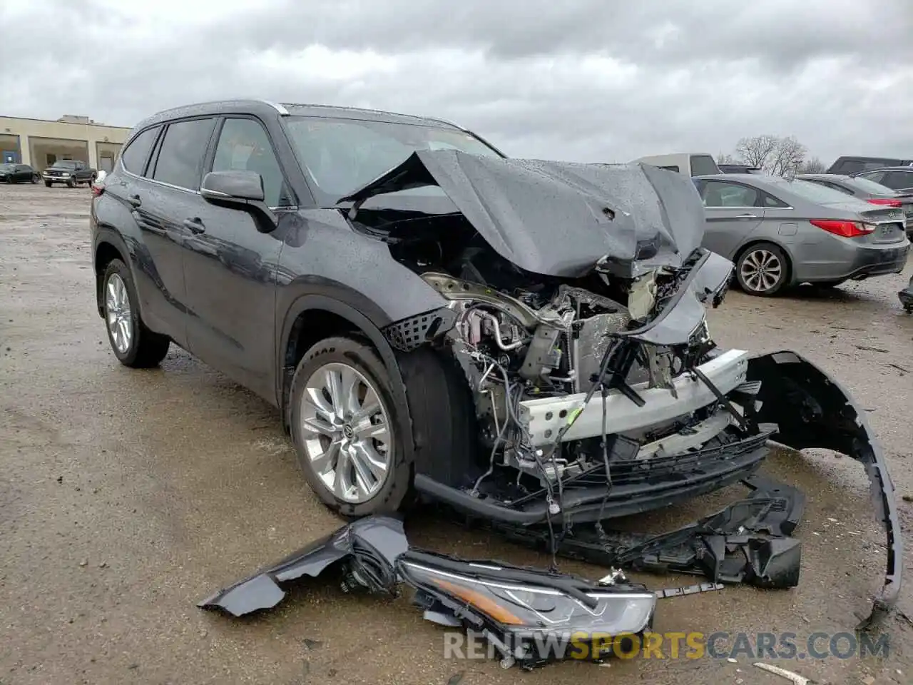 1 Photograph of a damaged car 5TDDZRBH9NS162292 TOYOTA HIGHLANDER 2022