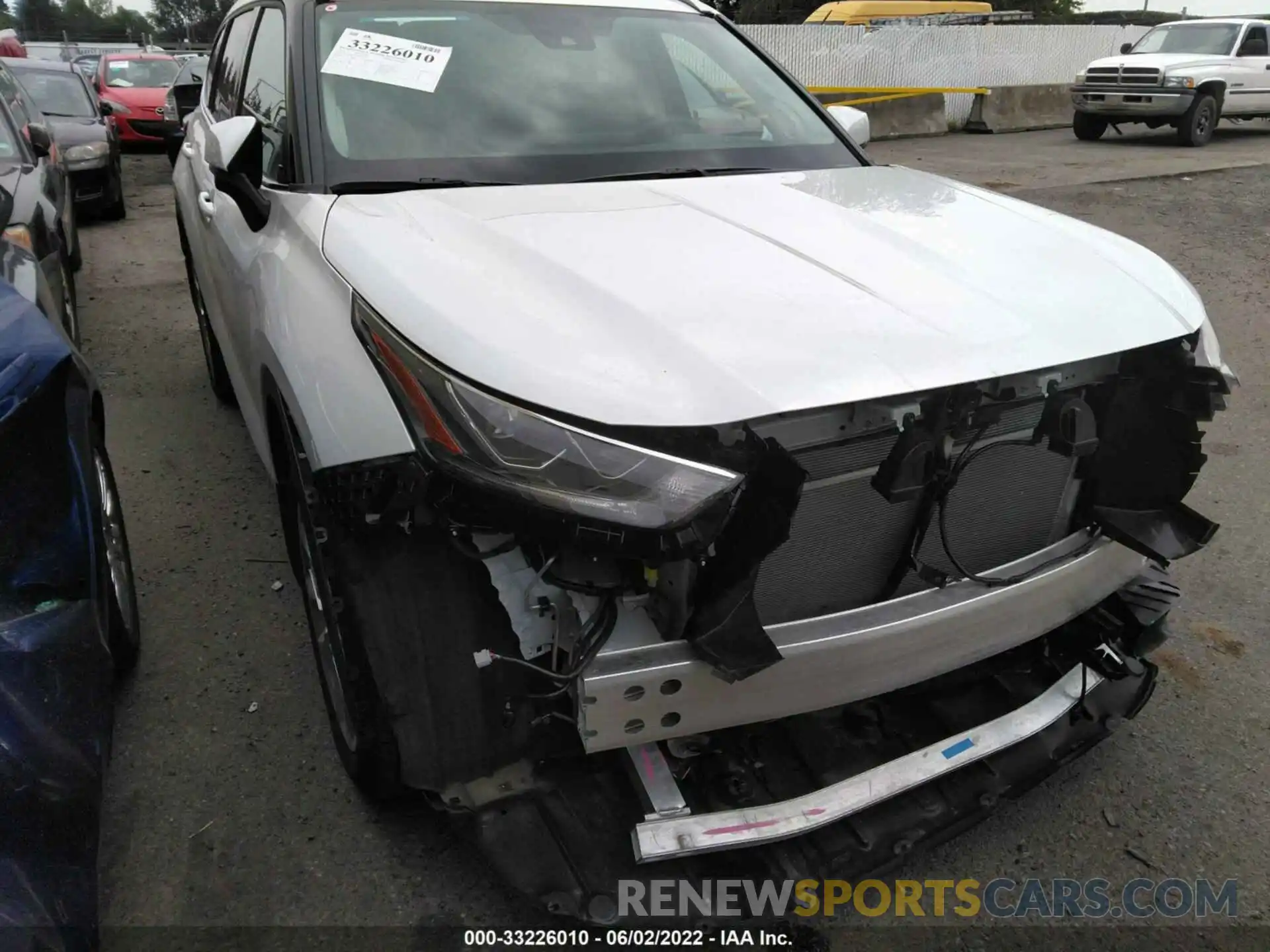 1 Photograph of a damaged car 5TDDZRBHXNS192109 TOYOTA HIGHLANDER 2022