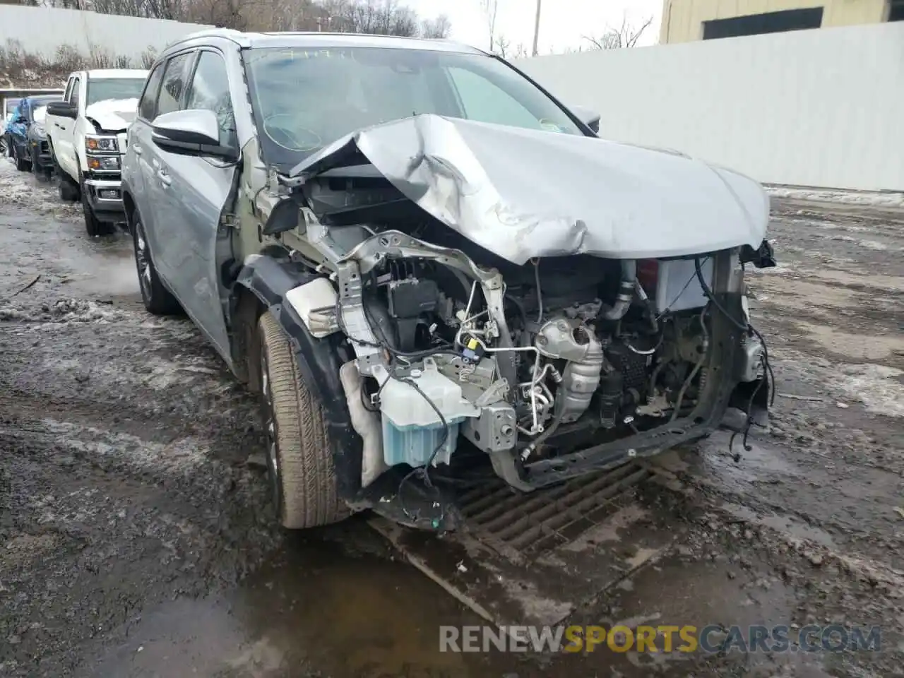 1 Photograph of a damaged car 5TDDZRFHXJS872483 TOYOTA HIGHLANDER 2022