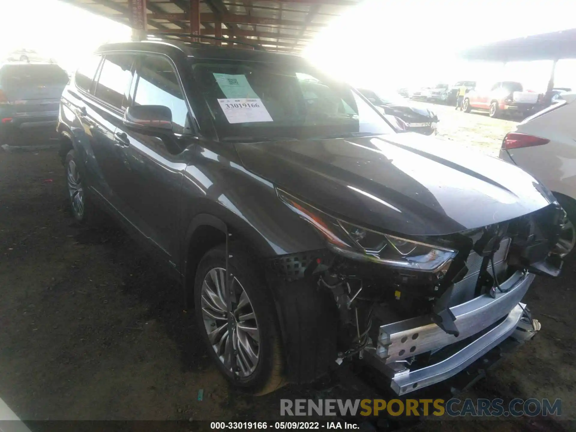 1 Photograph of a damaged car 5TDEBRCH2NS078936 TOYOTA HIGHLANDER 2022