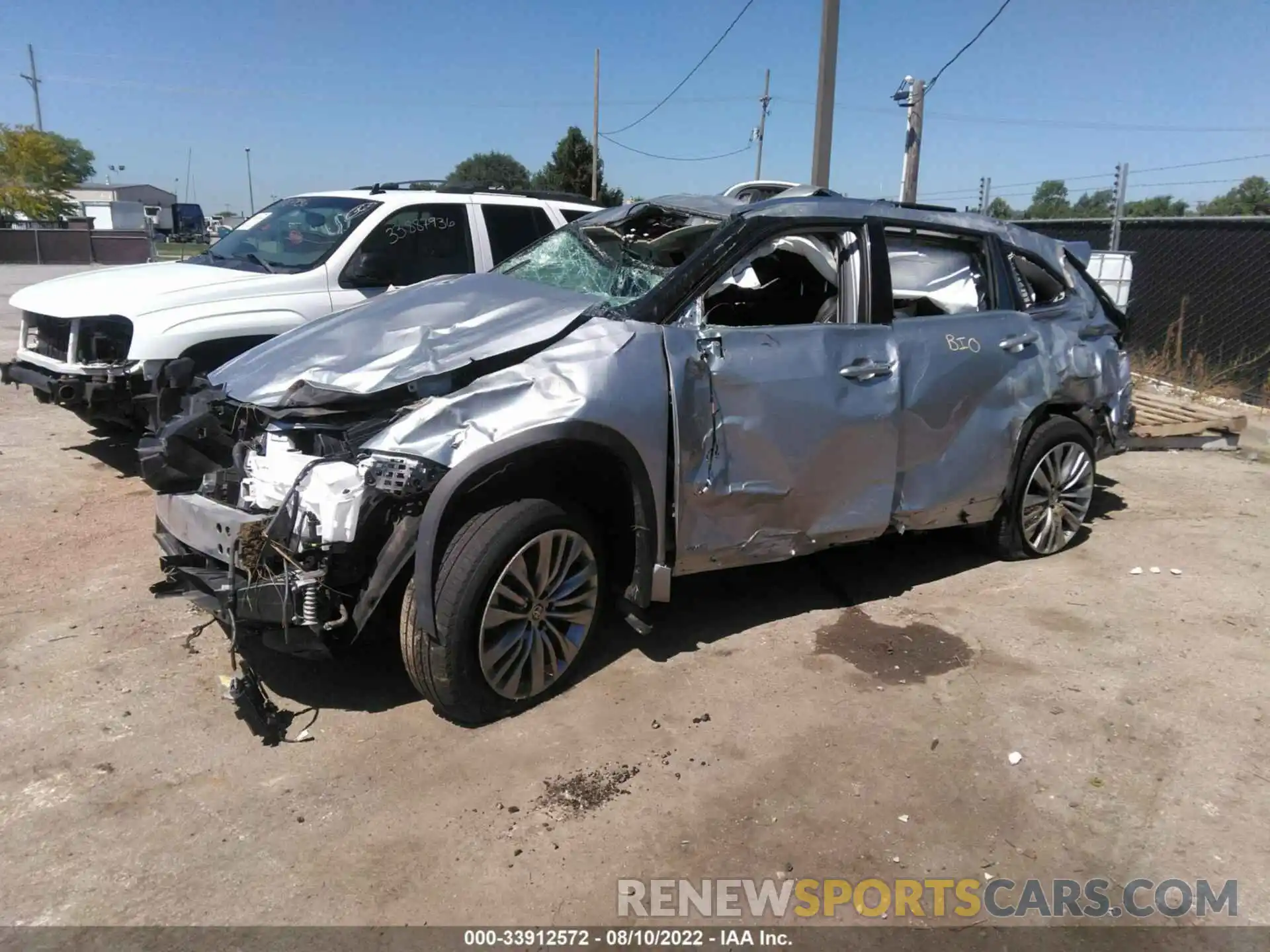 2 Фотография поврежденного автомобиля 5TDEBRCH9NS080991 TOYOTA HIGHLANDER 2022