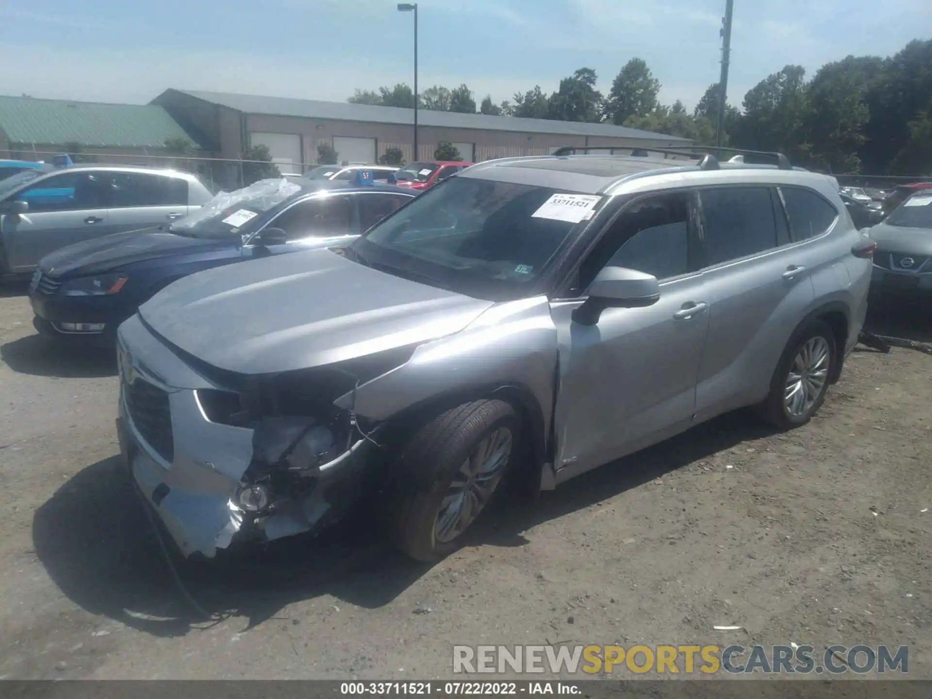 2 Photograph of a damaged car 5TDEBRCH9NS090307 TOYOTA HIGHLANDER 2022