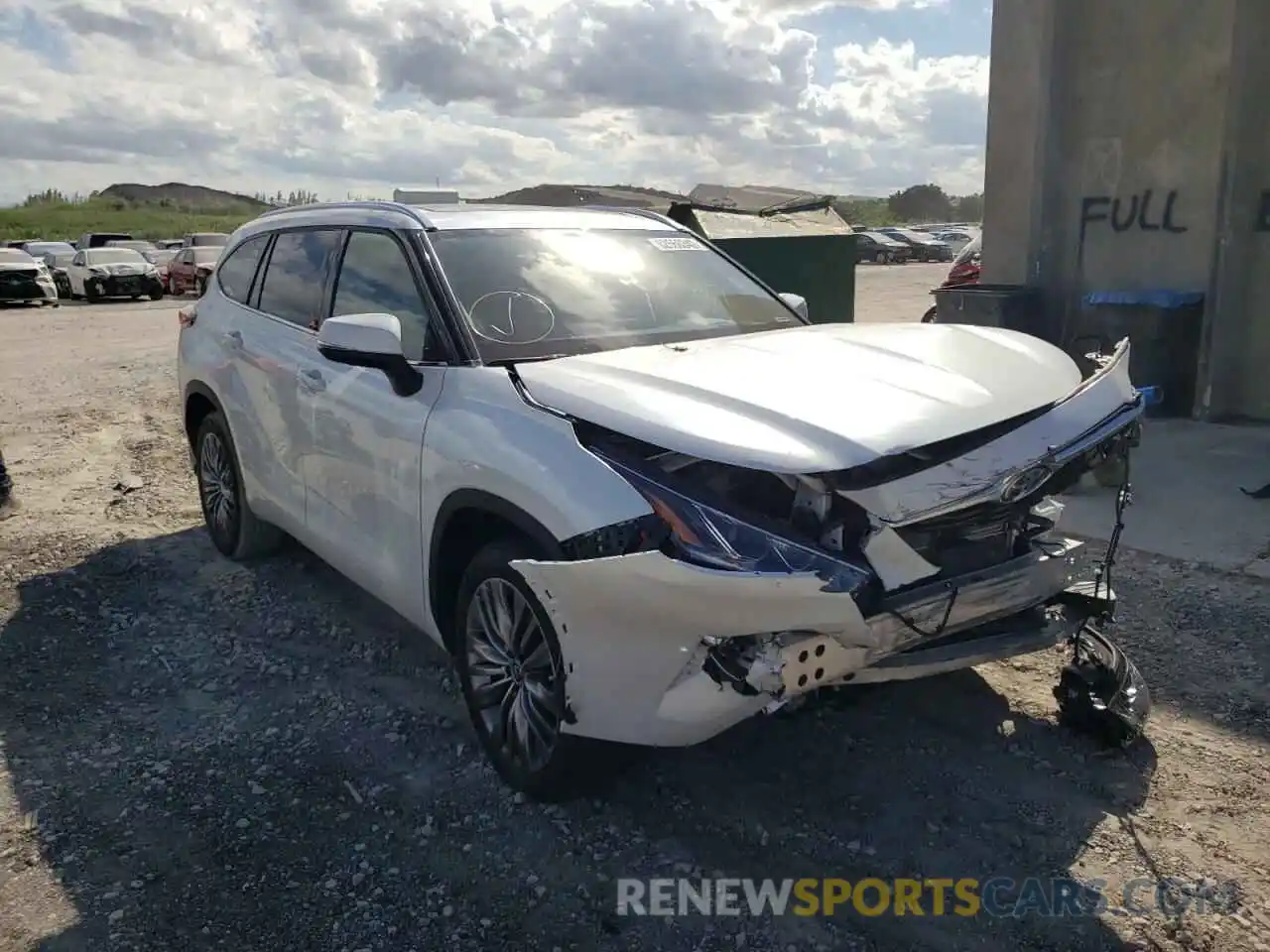 1 Photograph of a damaged car 5TDFARAH0NS012900 TOYOTA HIGHLANDER 2022