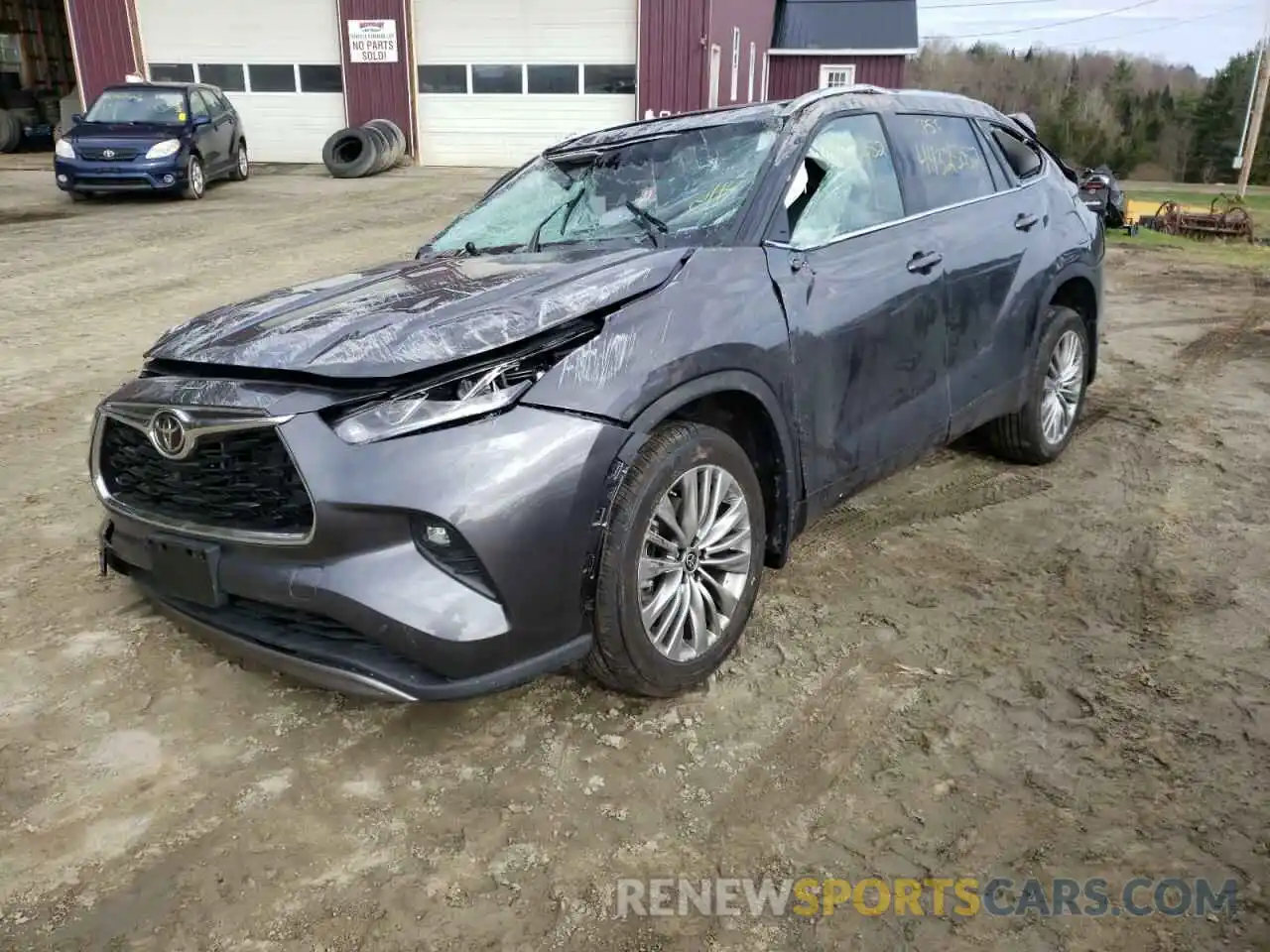 2 Photograph of a damaged car 5TDFZRBH9NS191865 TOYOTA HIGHLANDER 2022