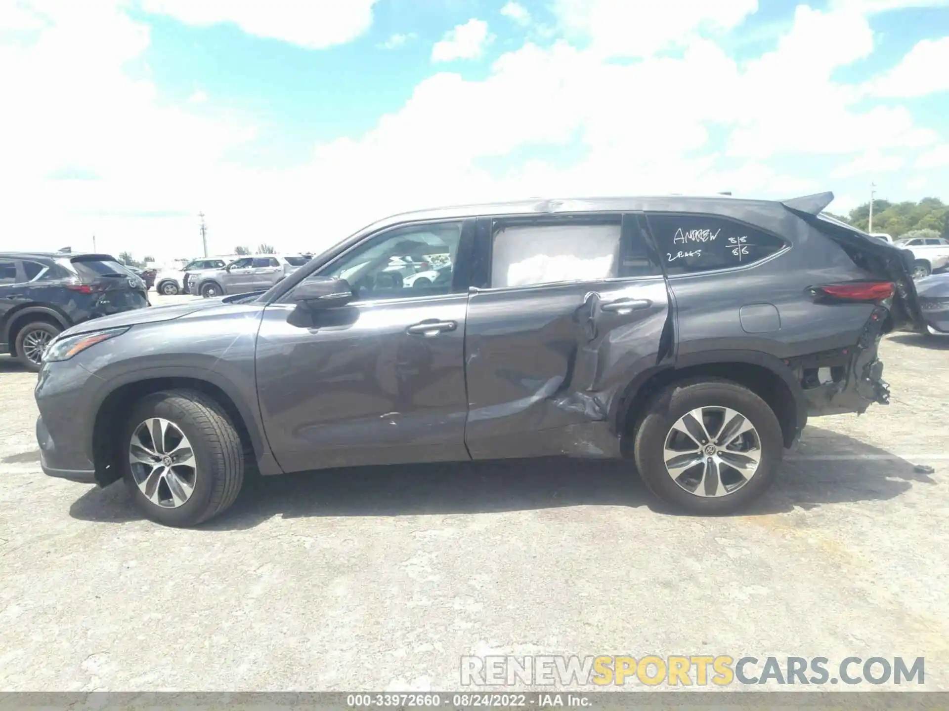 6 Photograph of a damaged car 5TDGARAH3NS515437 TOYOTA HIGHLANDER 2022