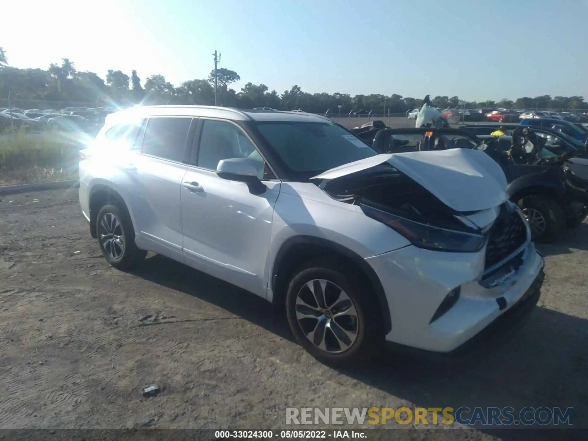 1 Photograph of a damaged car 5TDGARAH4NS512157 TOYOTA HIGHLANDER 2022