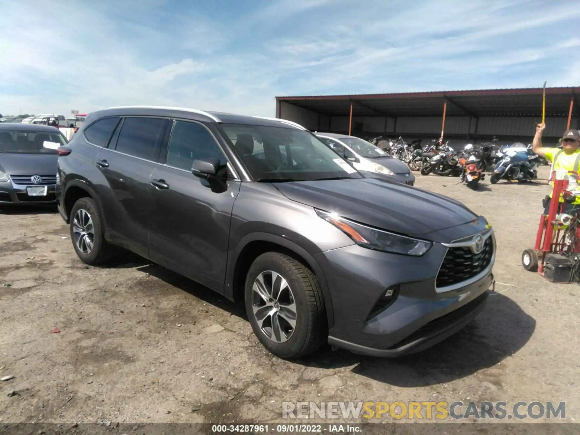 1 Photograph of a damaged car 5TDGARAH7NS513657 TOYOTA HIGHLANDER 2022