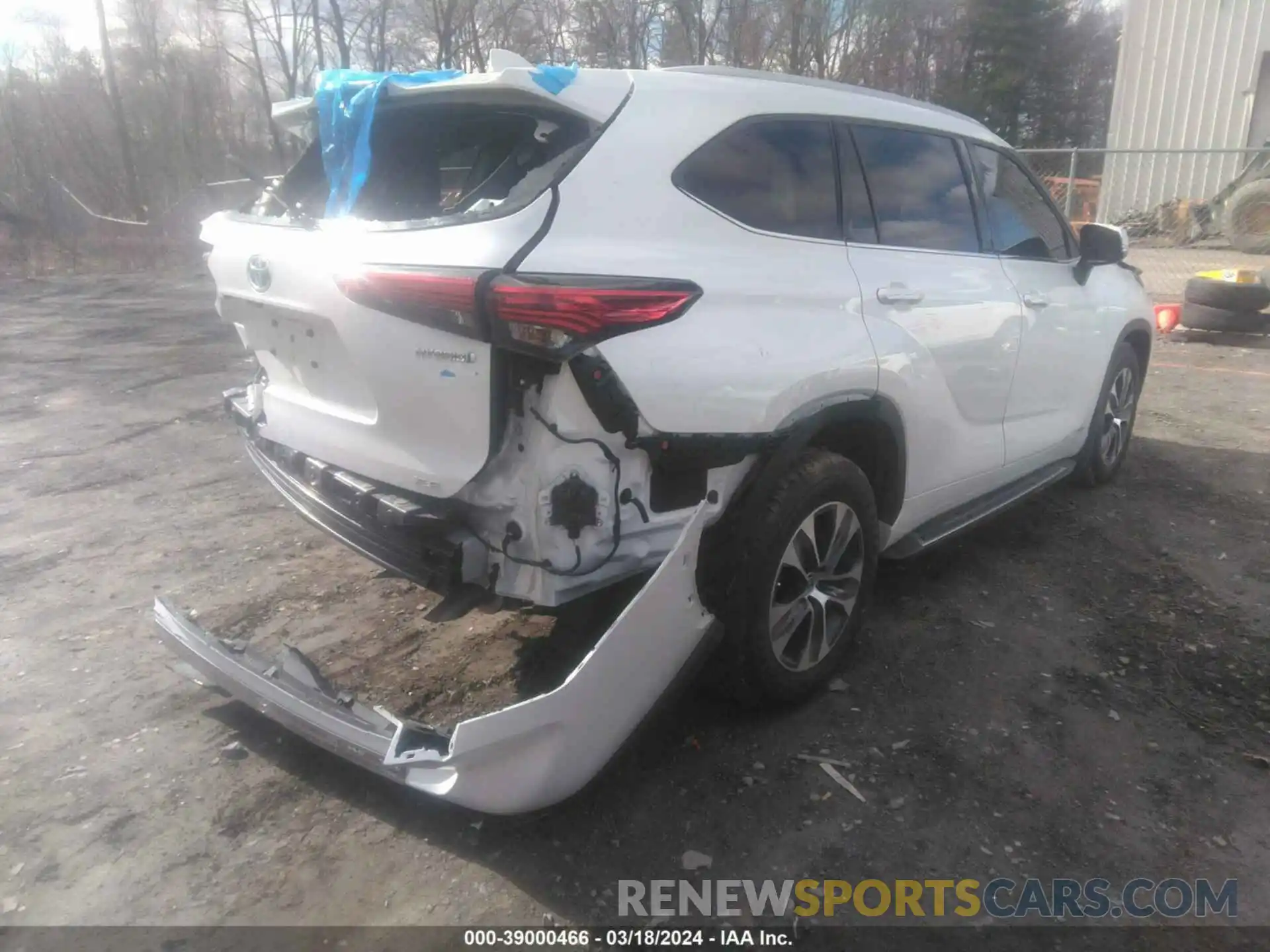 4 Фотография поврежденного автомобиля 5TDGBRCH1NS551105 TOYOTA HIGHLANDER 2022