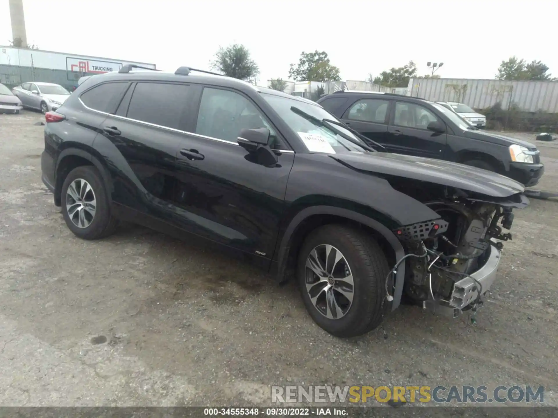 1 Photograph of a damaged car 5TDGBRCH5NS547087 TOYOTA HIGHLANDER 2022