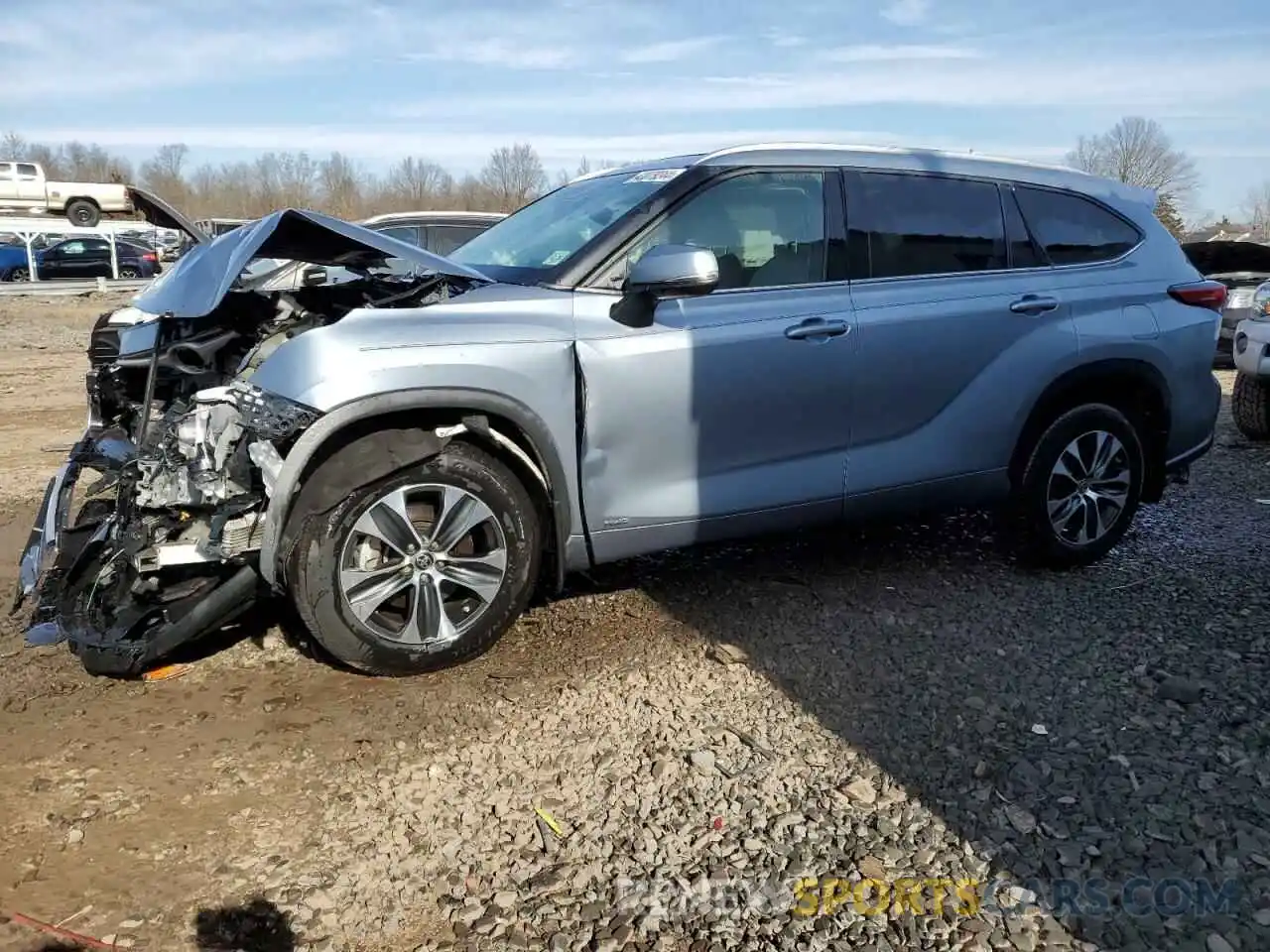 1 Photograph of a damaged car 5TDGBRCH8NS077654 TOYOTA HIGHLANDER 2022