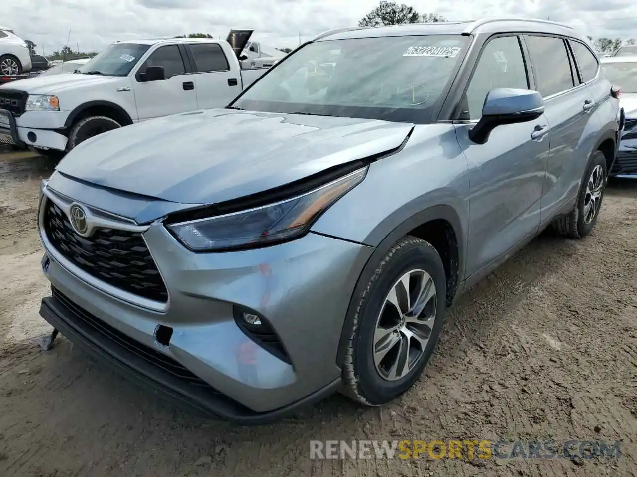 1 Photograph of a damaged car 5TDGZRAH1NS106233 TOYOTA HIGHLANDER 2022