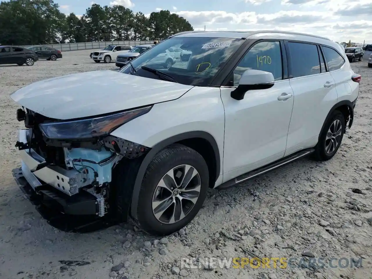 2 Photograph of a damaged car 5TDGZRAH1NS125090 TOYOTA HIGHLANDER 2022