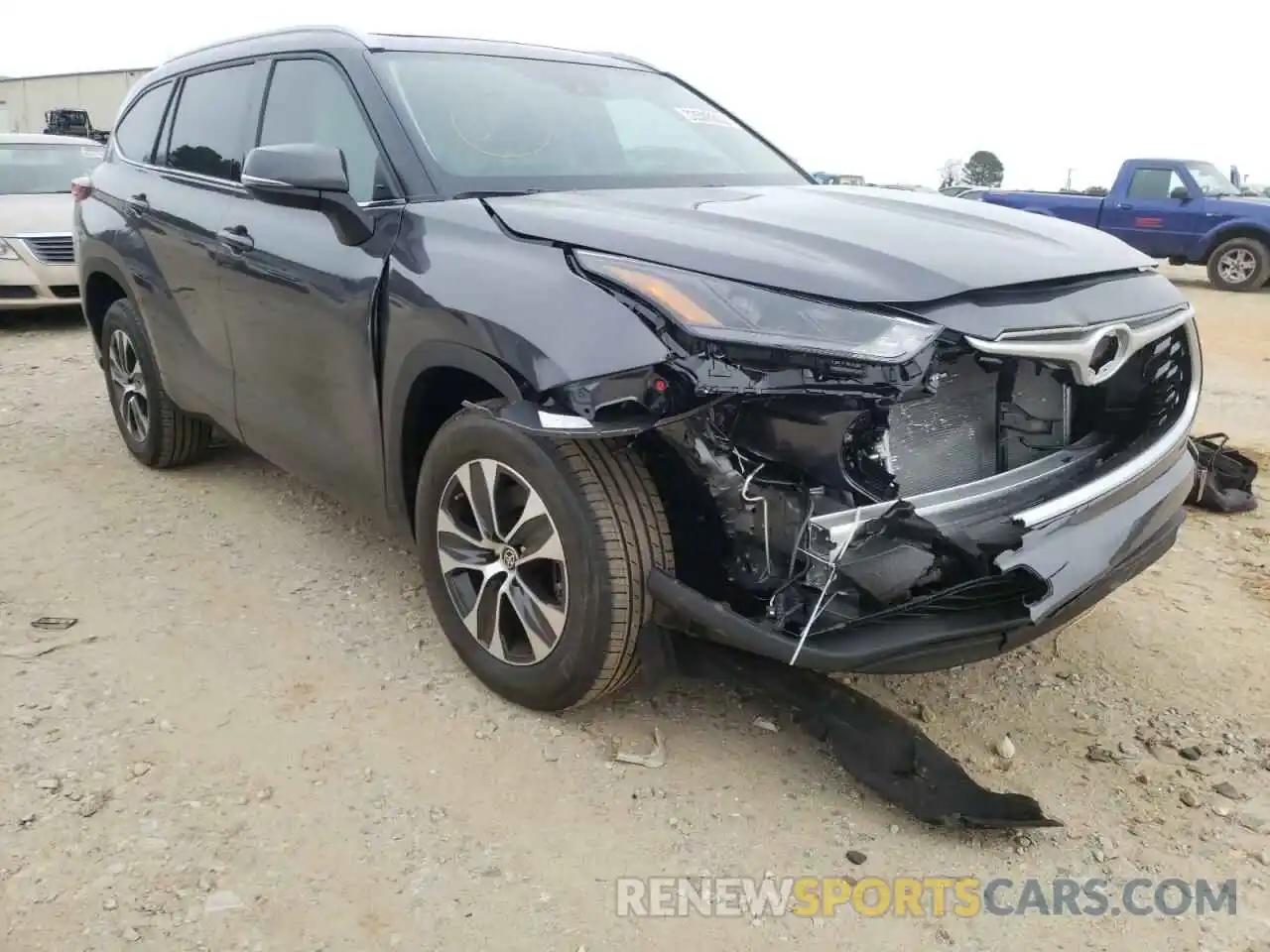 1 Photograph of a damaged car 5TDGZRAH2NS097297 TOYOTA HIGHLANDER 2022