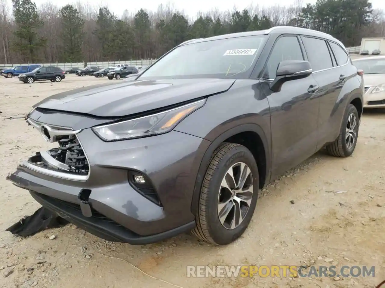 2 Photograph of a damaged car 5TDGZRAH2NS097297 TOYOTA HIGHLANDER 2022