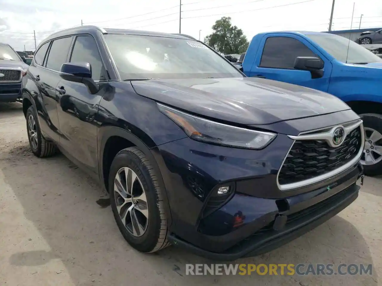 1 Photograph of a damaged car 5TDGZRAH4NS541599 TOYOTA HIGHLANDER 2022