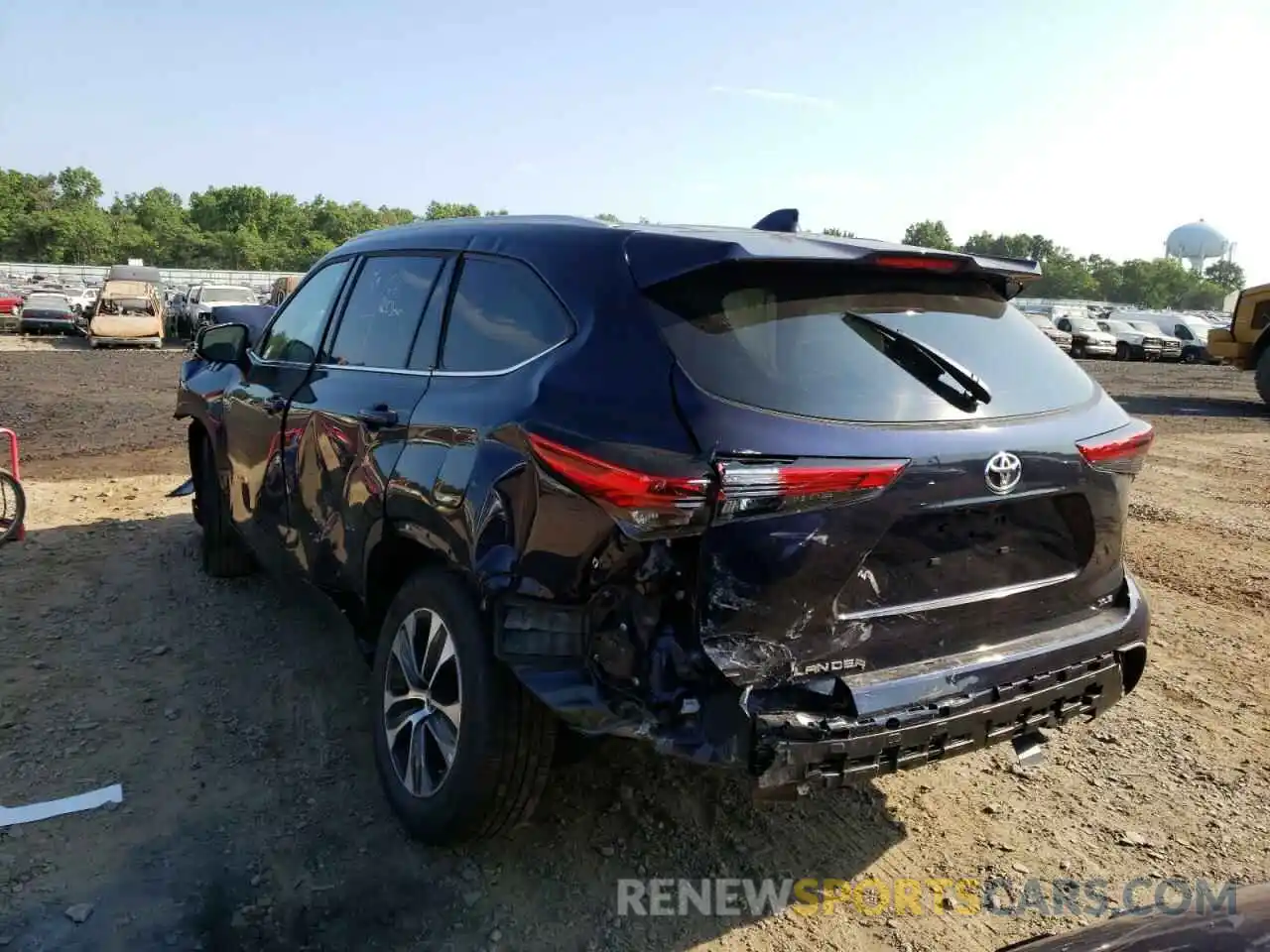 3 Photograph of a damaged car 5TDGZRAH4NS550528 TOYOTA HIGHLANDER 2022