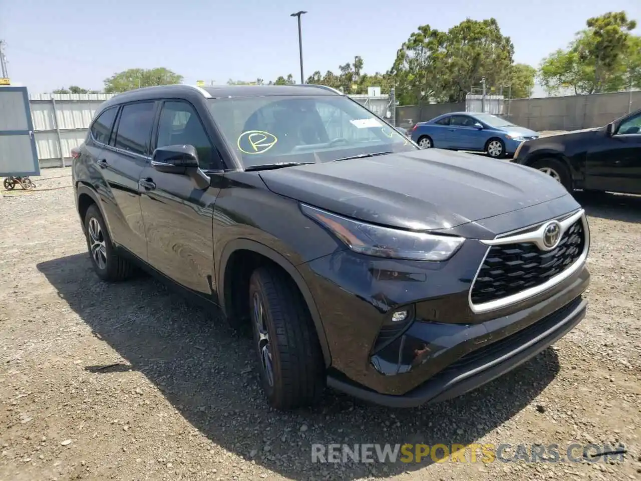 1 Photograph of a damaged car 5TDGZRAH5NS544009 TOYOTA HIGHLANDER 2022