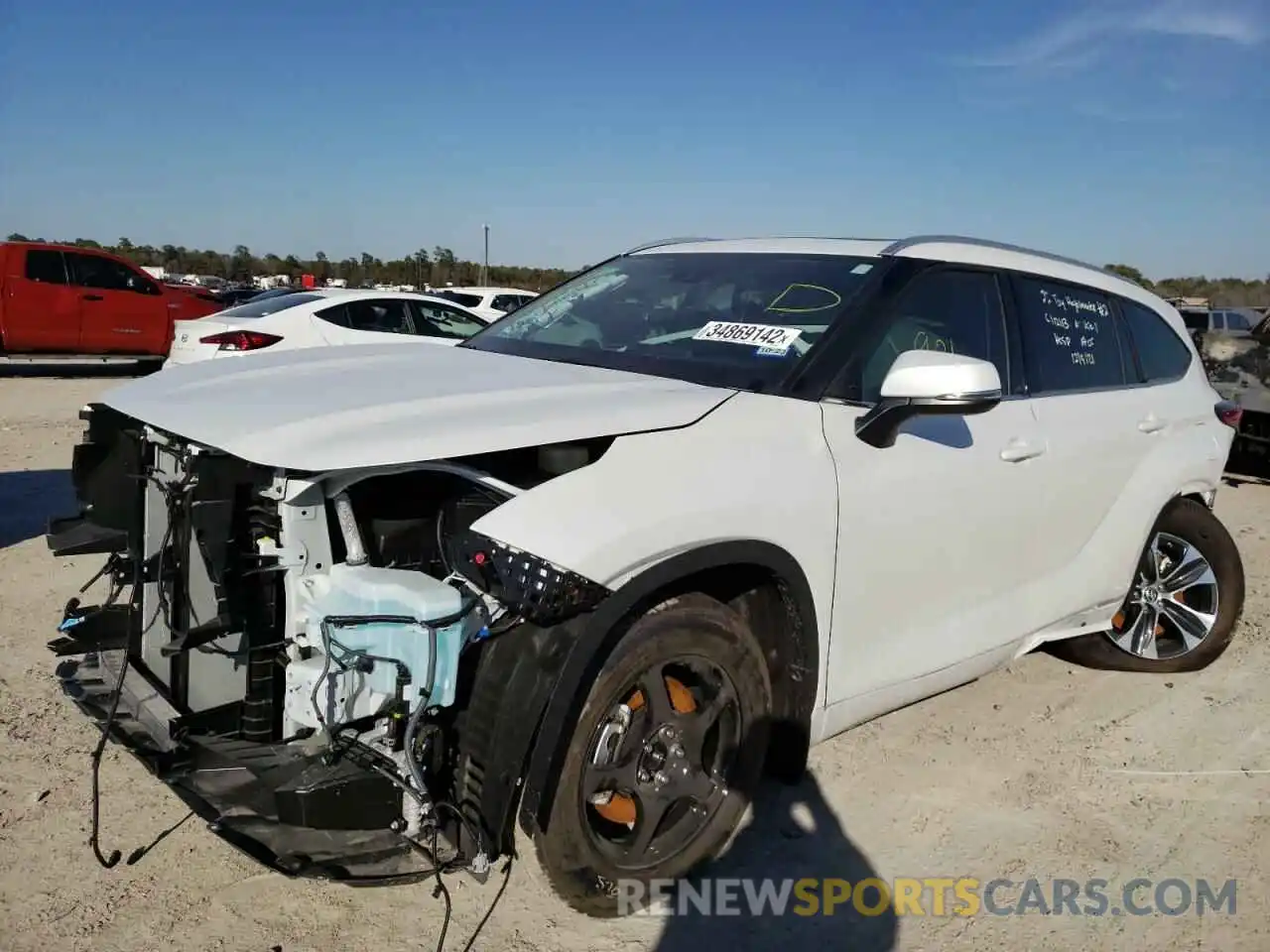 2 Photograph of a damaged car 5TDGZRAH6NS091003 TOYOTA HIGHLANDER 2022