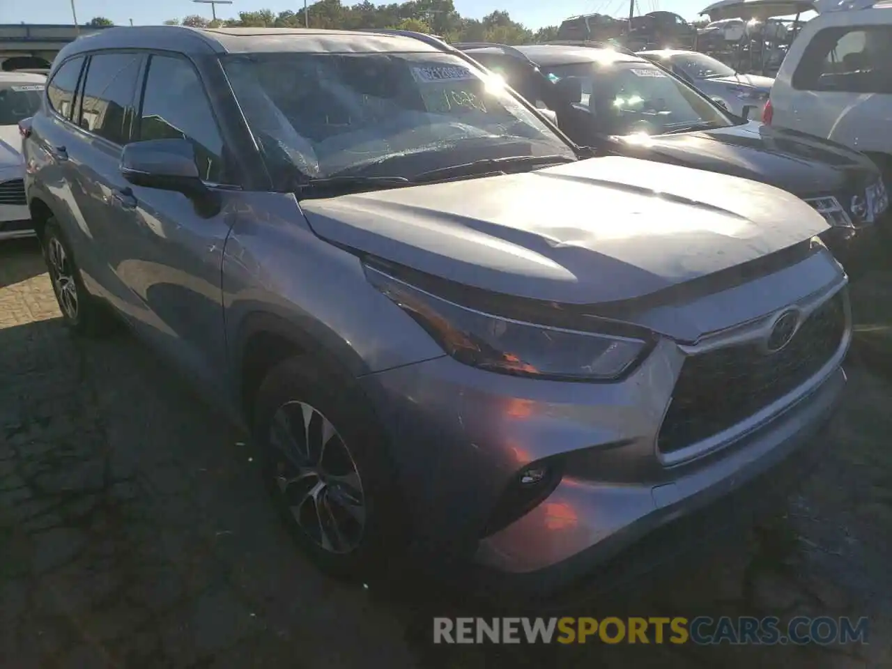 1 Photograph of a damaged car 5TDGZRAH6NS113436 TOYOTA HIGHLANDER 2022