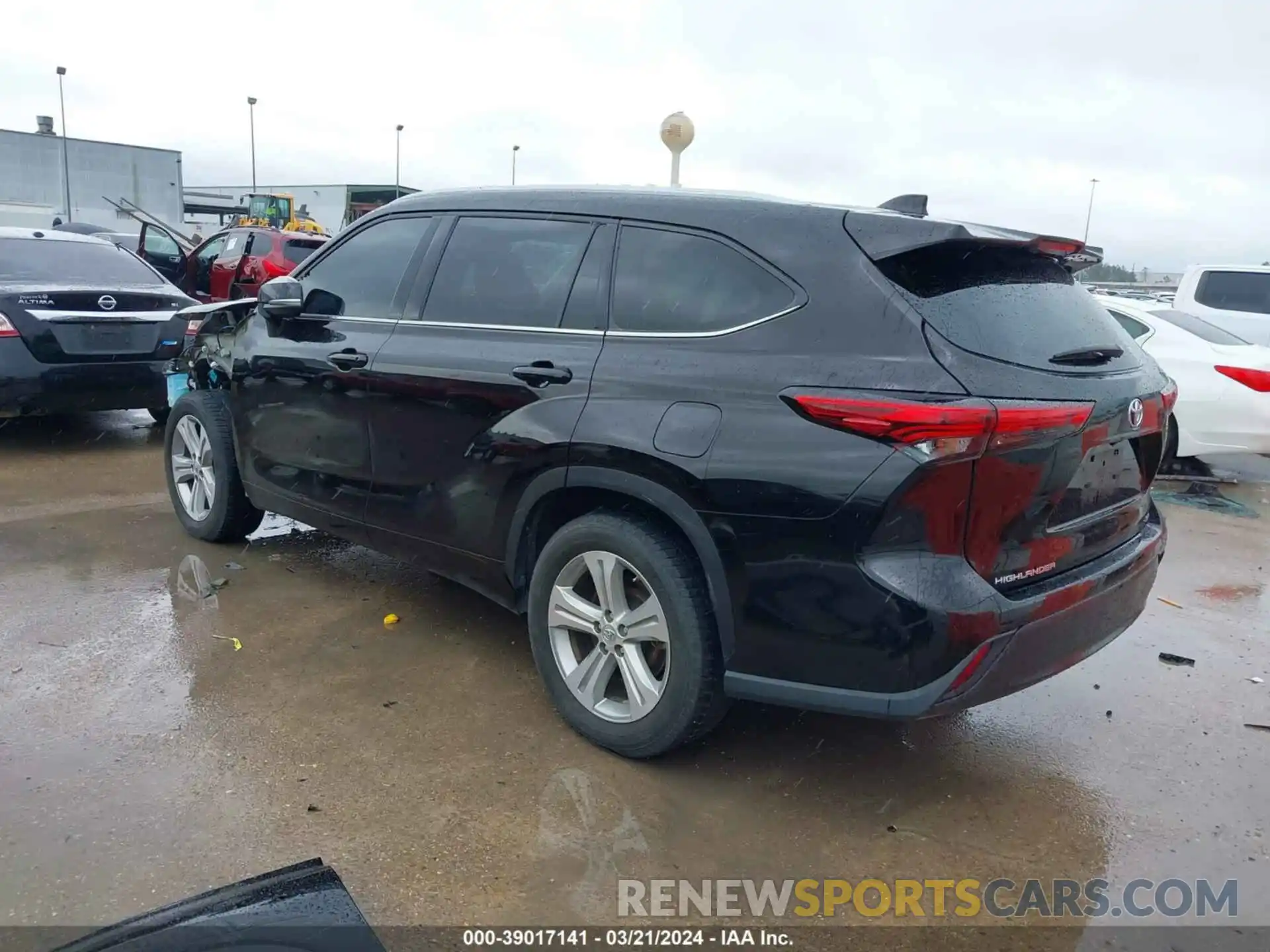 3 Photograph of a damaged car 5TDGZRAH8NS128018 TOYOTA HIGHLANDER 2022