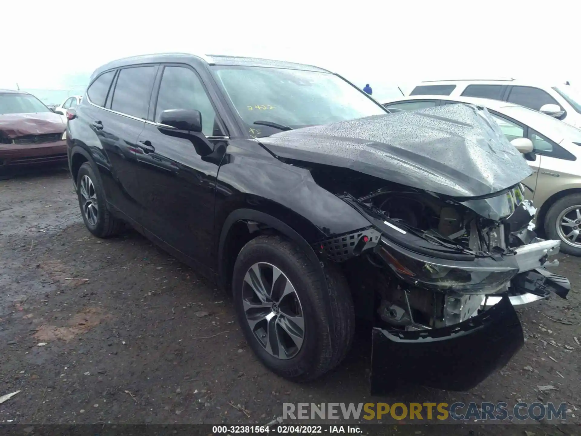 1 Photograph of a damaged car 5TDGZRAH8NS538267 TOYOTA HIGHLANDER 2022